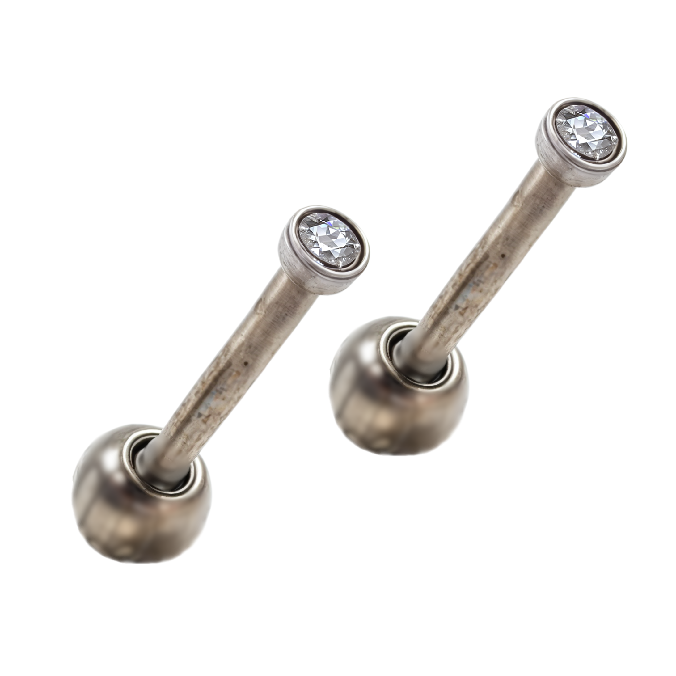 AROS EL BAÚL DE JUMA PUNTO DE LUZ CHICOS BEBE TITANIO ASTM F136 G23 PLATEADOS - 1