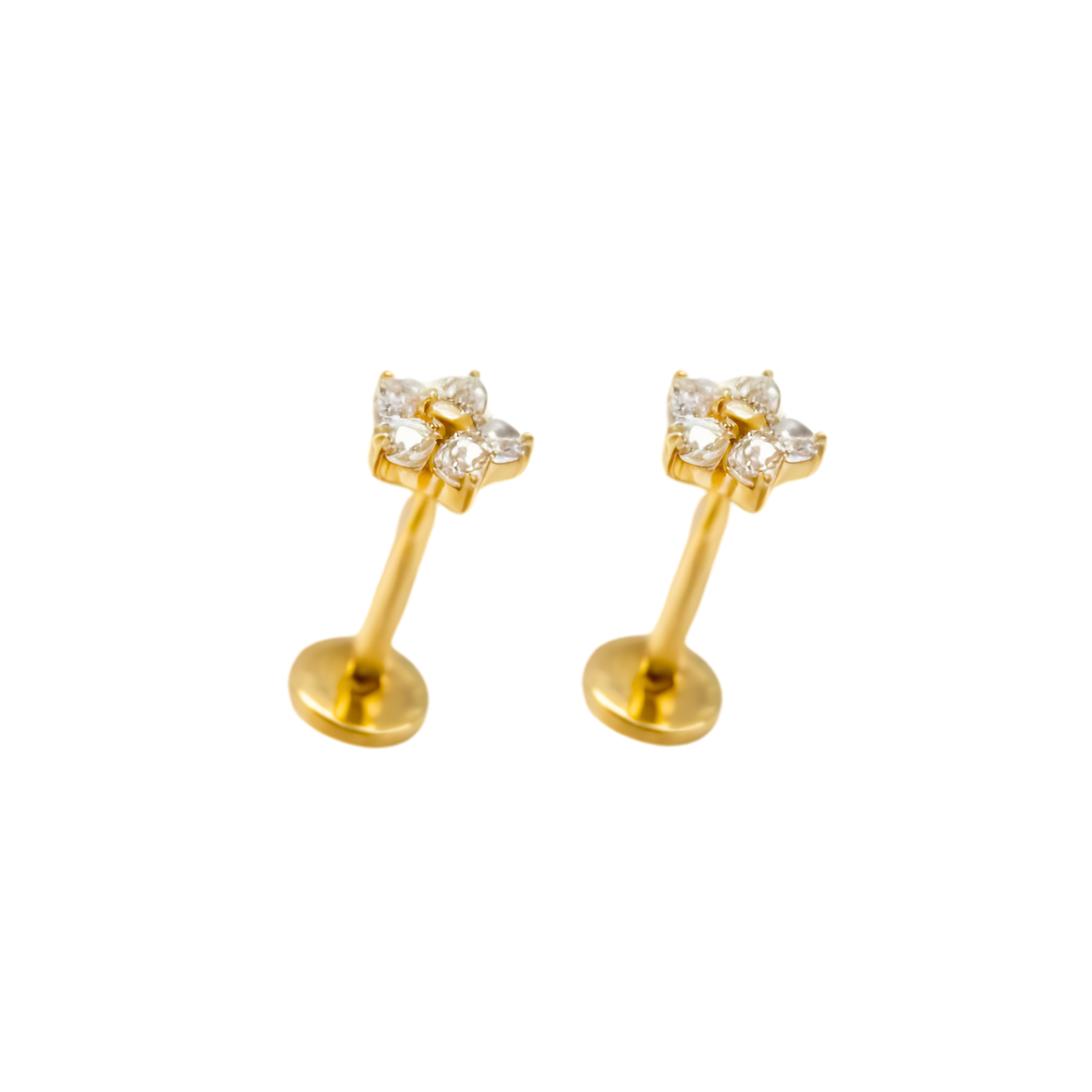 AROS FLOR TITANIO ZIRCONIA ASTM F136 G26 DORADOS - 1