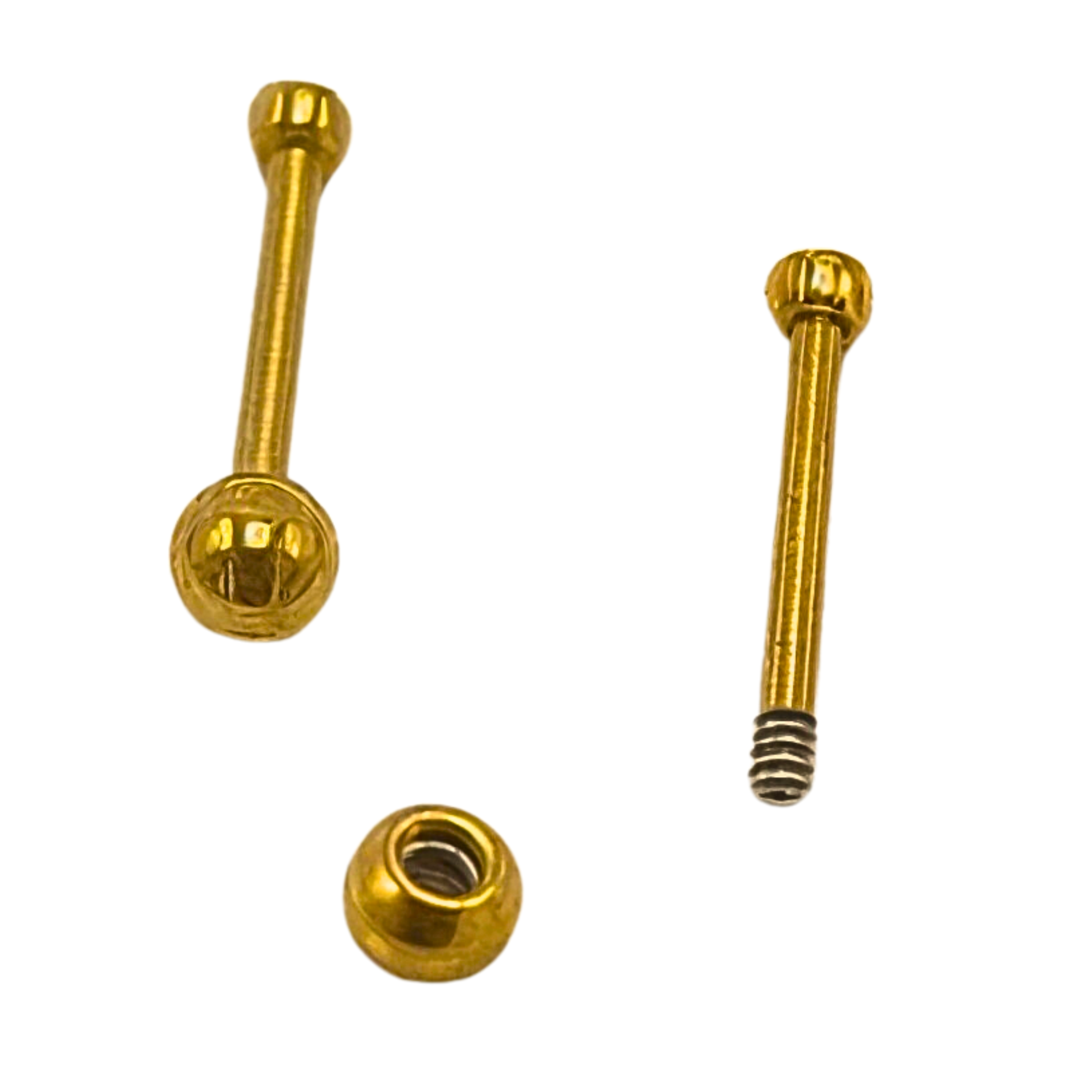 AROS EL BAÚL DE JUMA PUNTO DE LUZ CHICOS BEBE TITANIO ASTM F136 G23 DORADOS - 3