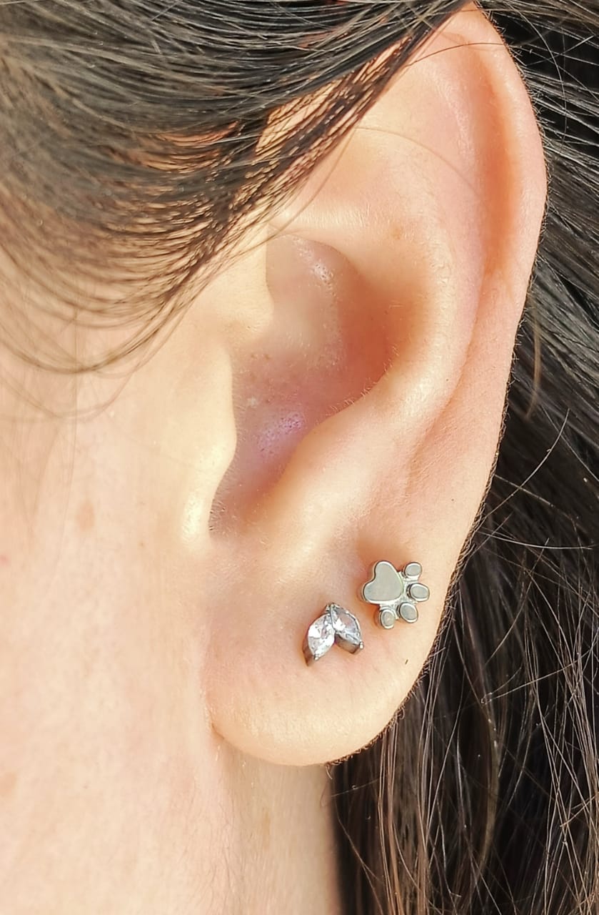 PIERCING EL BAÚL DE JUMA LABRET F136 G23 TITANIO HUELLA PERRO GATO - 2