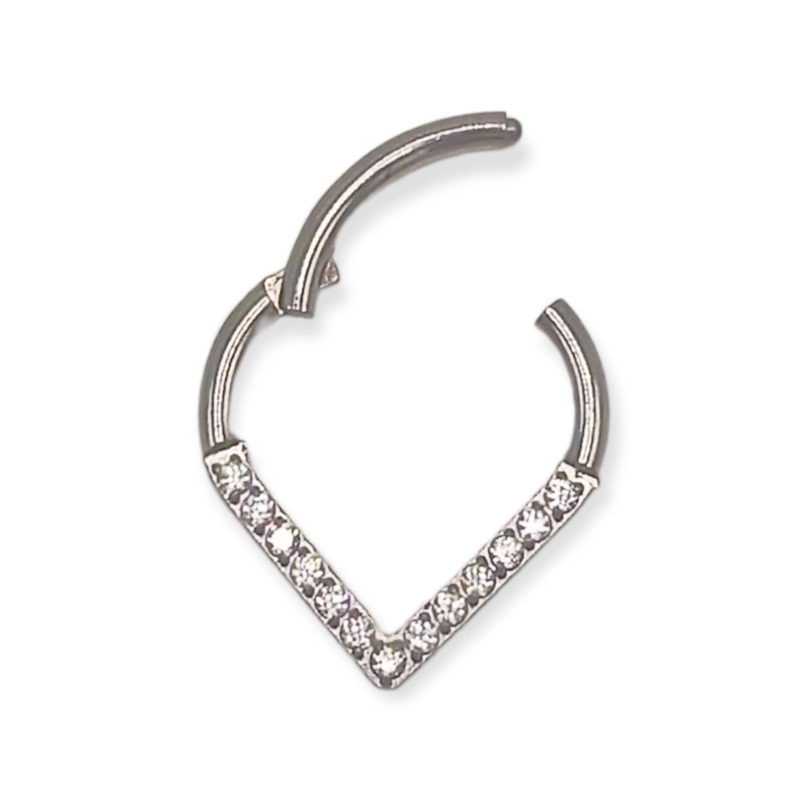 PIERCING EL BAÚL DE JUMA SEPTUM TRAGUS F136 G23 TITANIO LAGRIMA CIRCONIO - 1