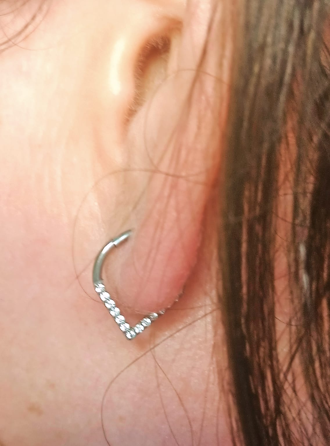 PIERCING EL BAÚL DE JUMA SEPTUM TRAGUS F136 G23 TITANIO LAGRIMA CIRCONIO - 4