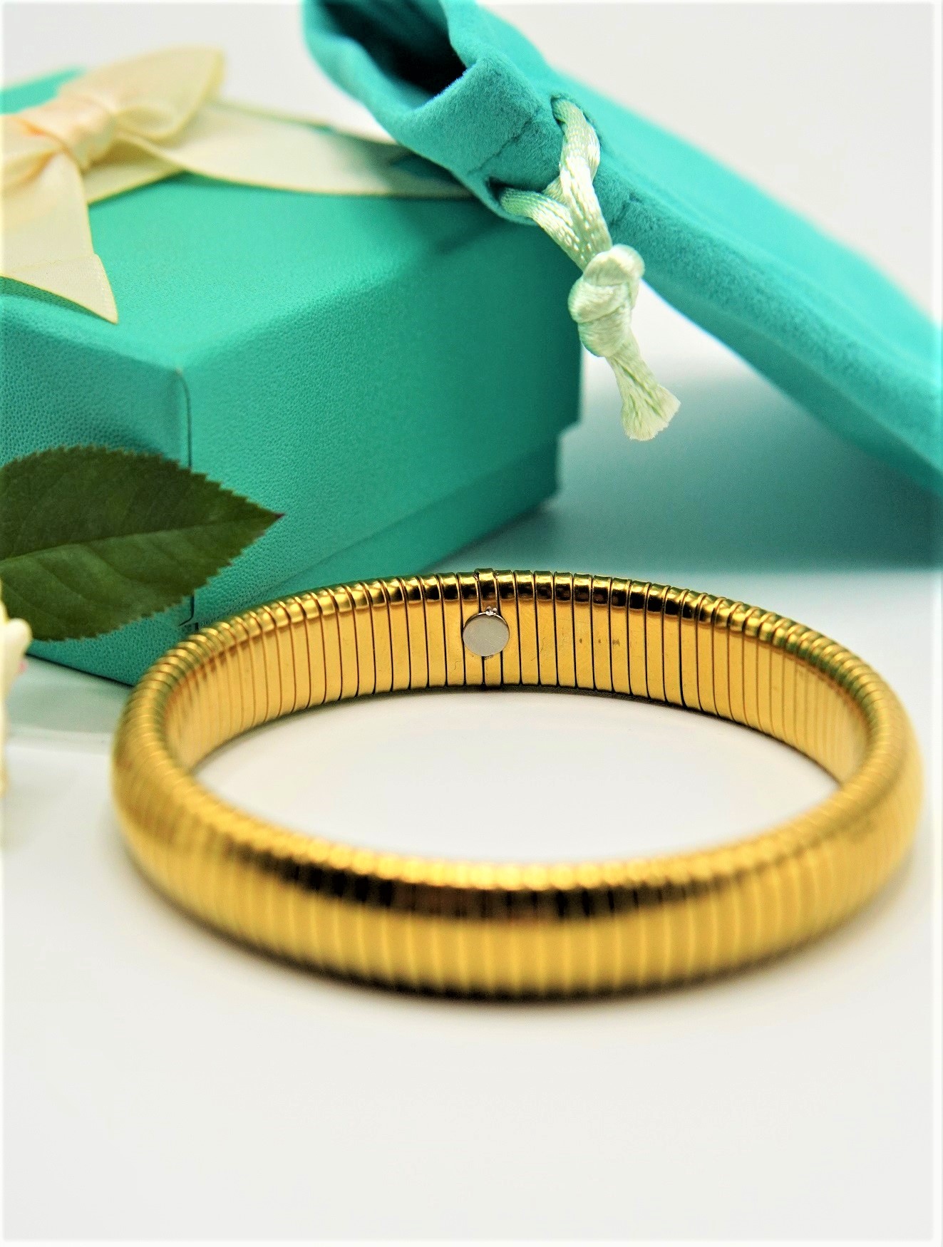 PULSERA UNISEX EL BAÚL DE JUMA CHAPADA EN ORO 18K ELÁSTICA HIPOALERGÉNICA - 6