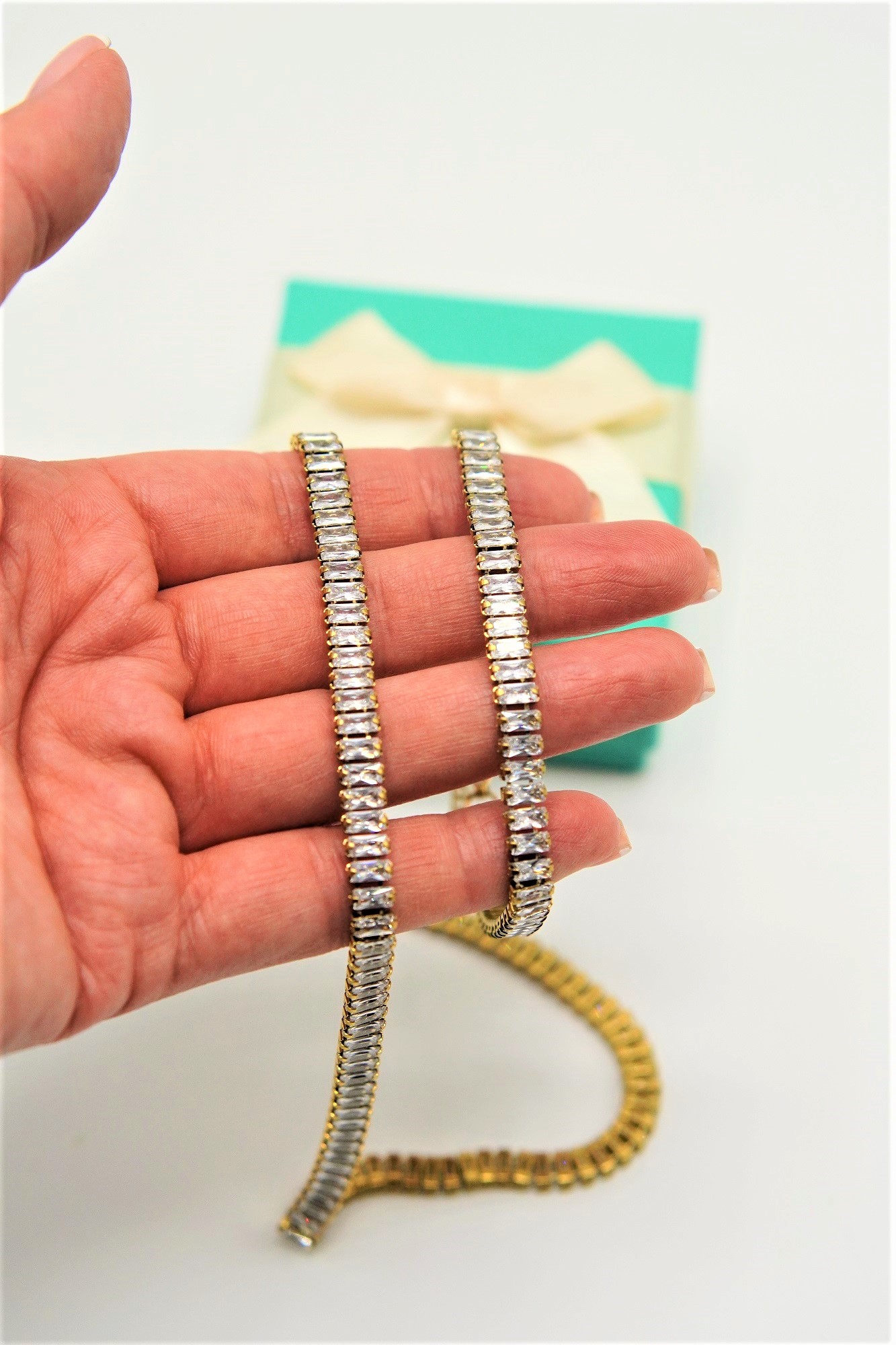 SET COLLAR Y PULSERA MUJER EL BAÚL DE JUMA TENNIS CHAPADO EN ORO 18K ZIRCONIAS - 8