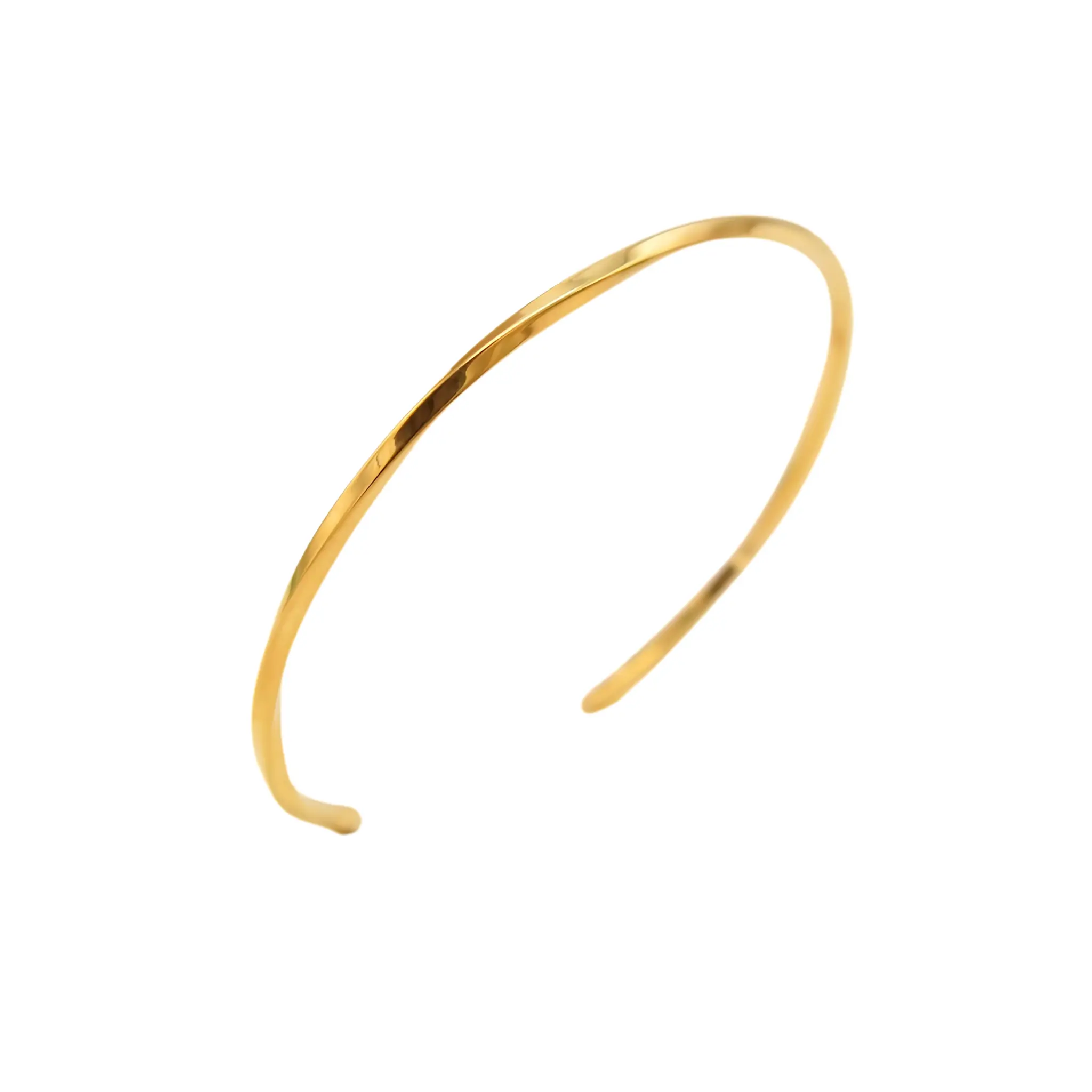 PULSERA RIGIDA FLORENCIA AJUSTABLE CHAPADA EN ORO 18K - 1