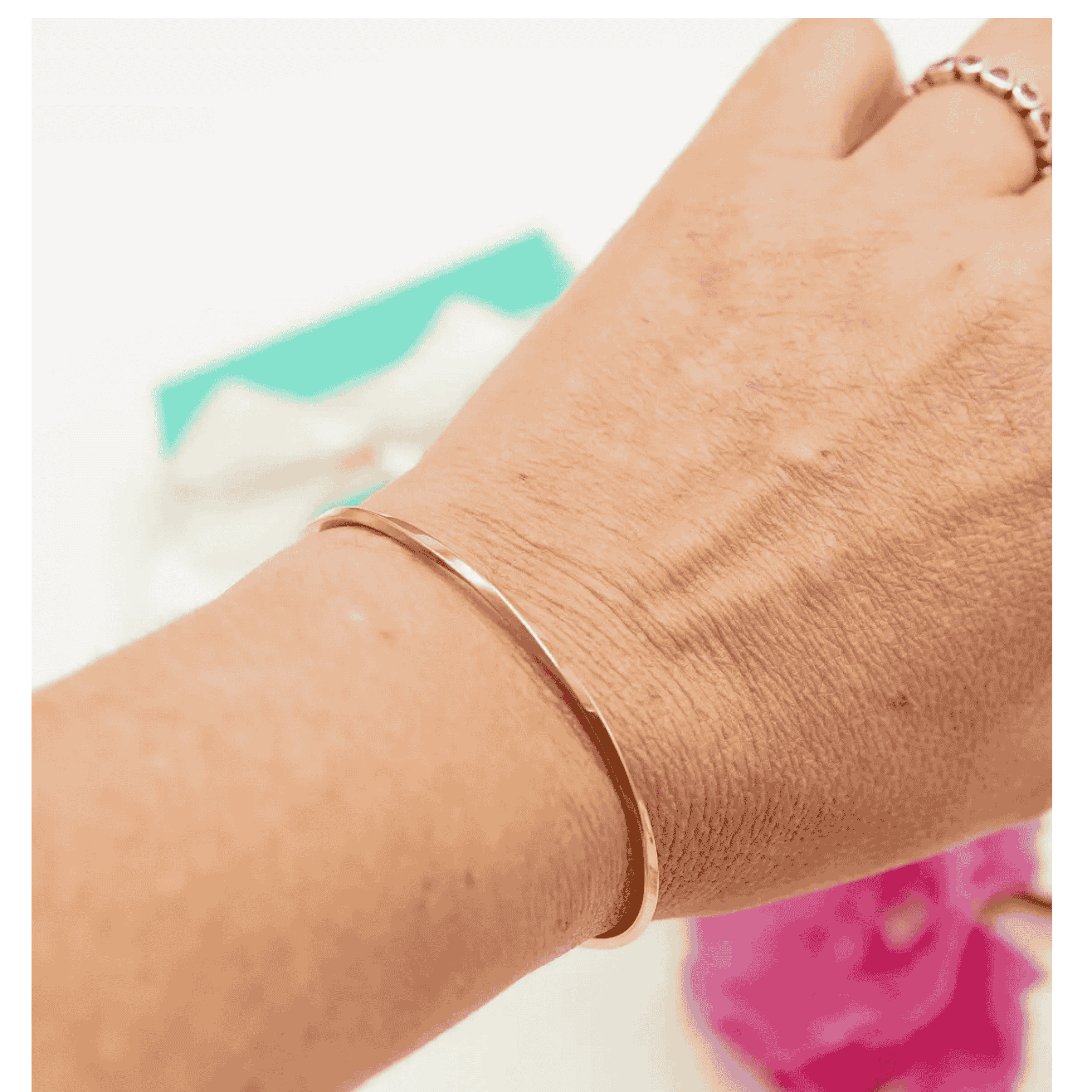 PULSERA RIGIDA FLORENCIA AJUSTABLE CHAPADA EN ORO 18K - 3