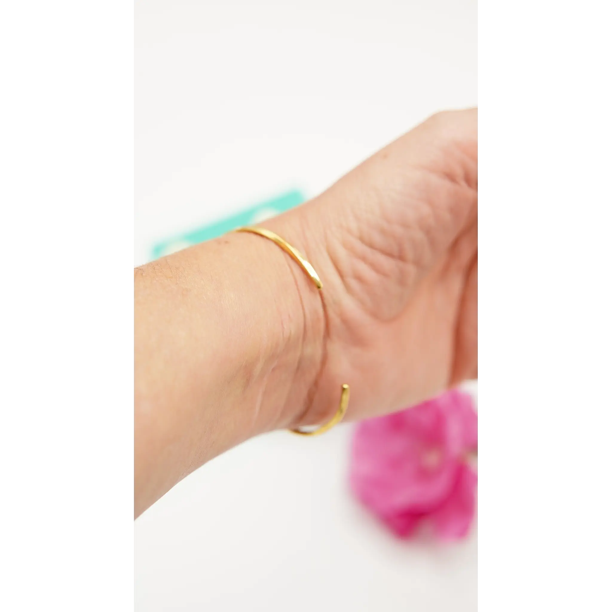 PULSERA RIGIDA FLORENCIA AJUSTABLE CHAPADA EN ORO 18K - 6