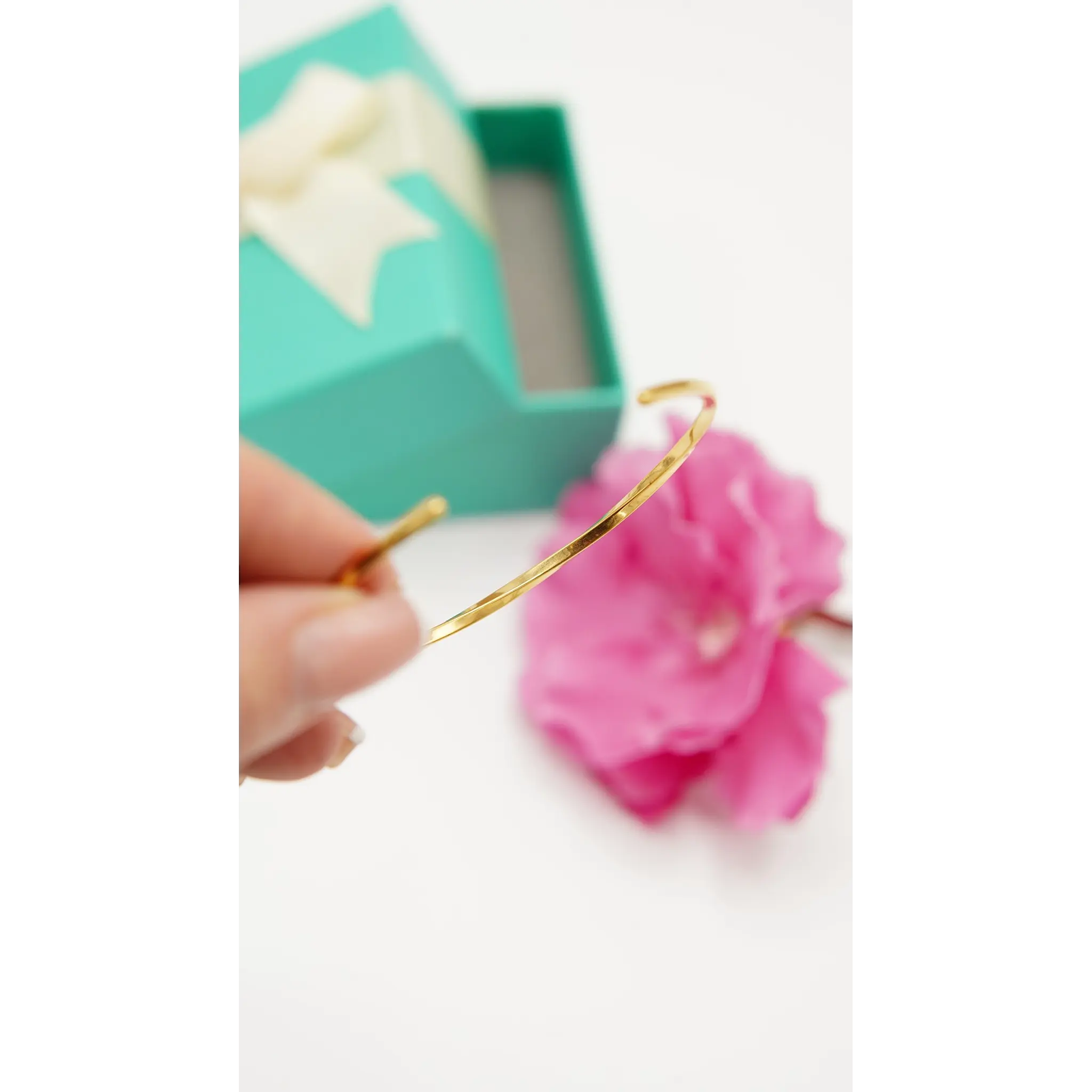 PULSERA RIGIDA FLORENCIA AJUSTABLE CHAPADA EN ORO 18K - 8
