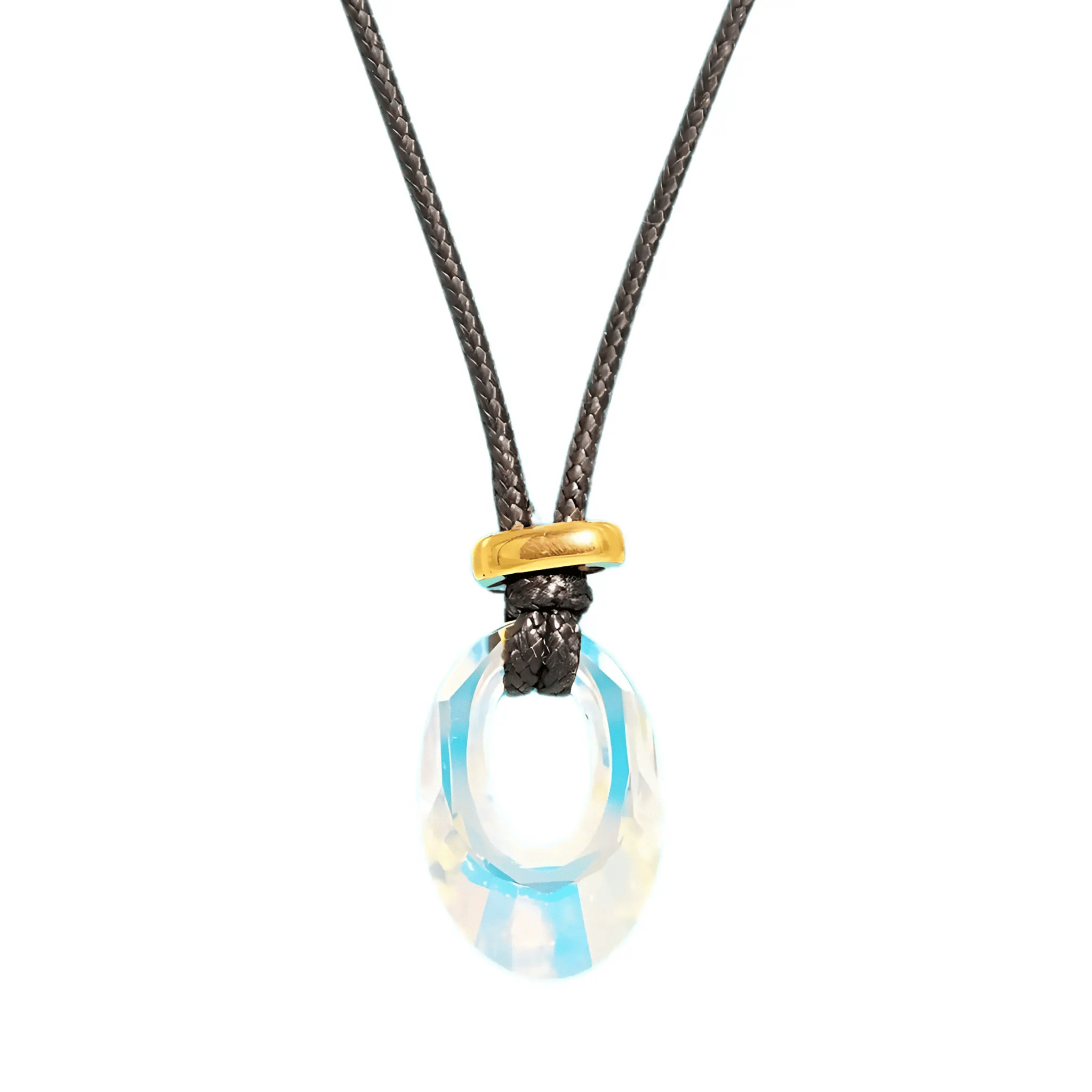 COLGANTE AJUSTABLE JD CRISTAL AUSTRIACO GENUINO CHAPADO EN ORO 18K - 1
