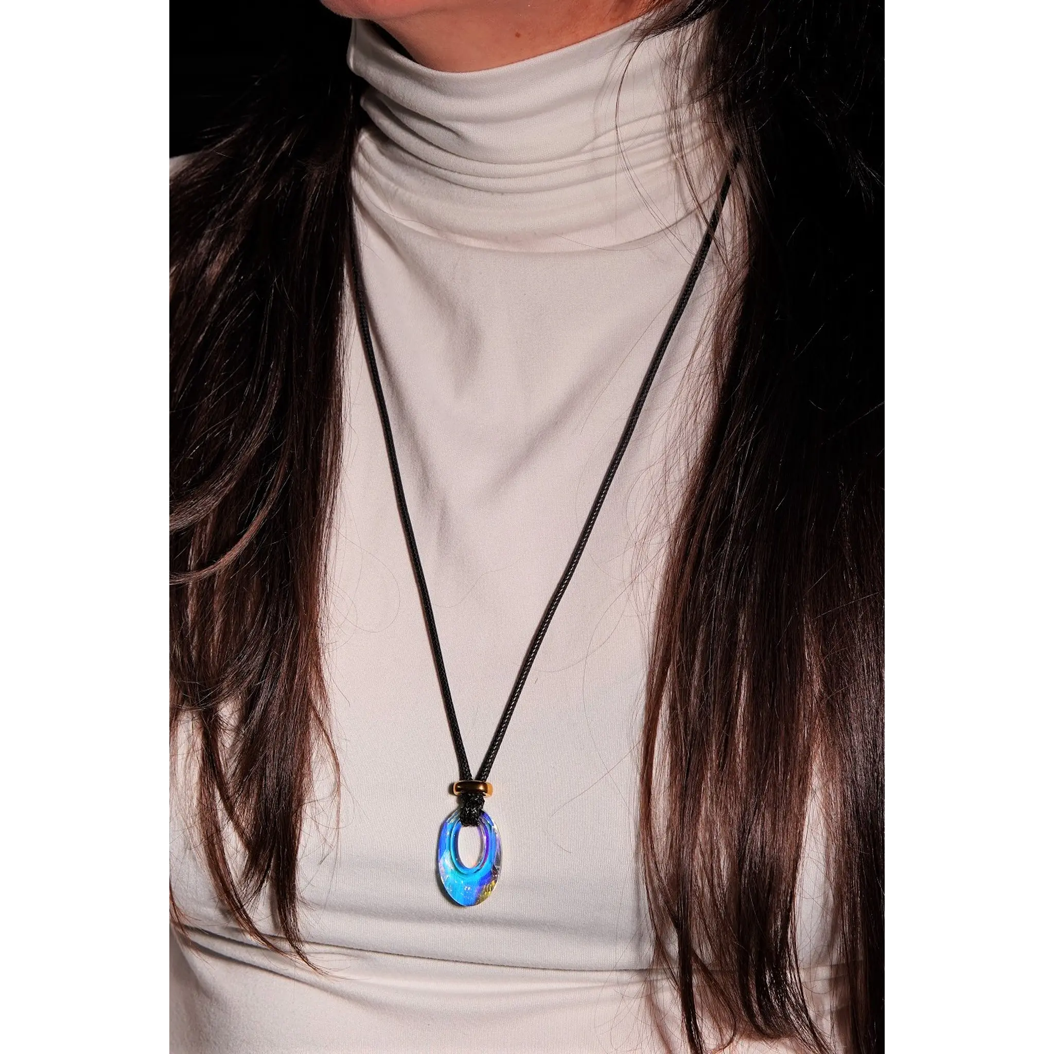 COLGANTE AJUSTABLE JD CRISTAL AUSTRIACO GENUINO CHAPADO EN ORO 18K - 6