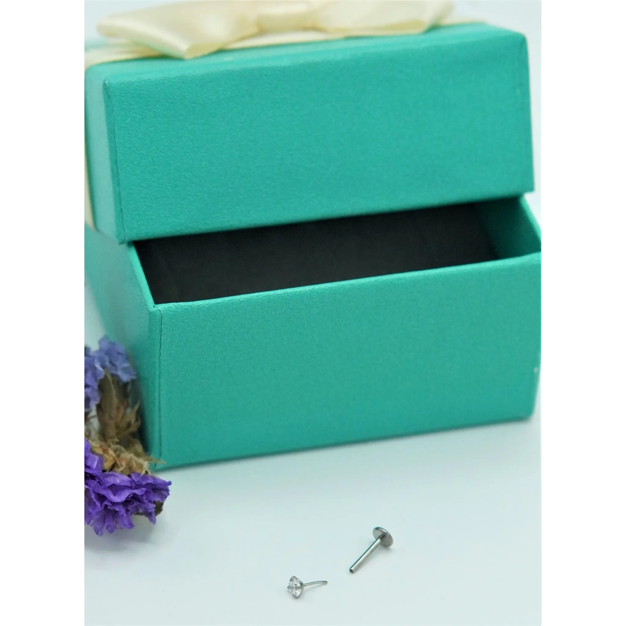 PIERCING PUNTO DE LUZ 3MM TITANIO G23 PUSH PIN NOSTRIL TRAGUS - 4
