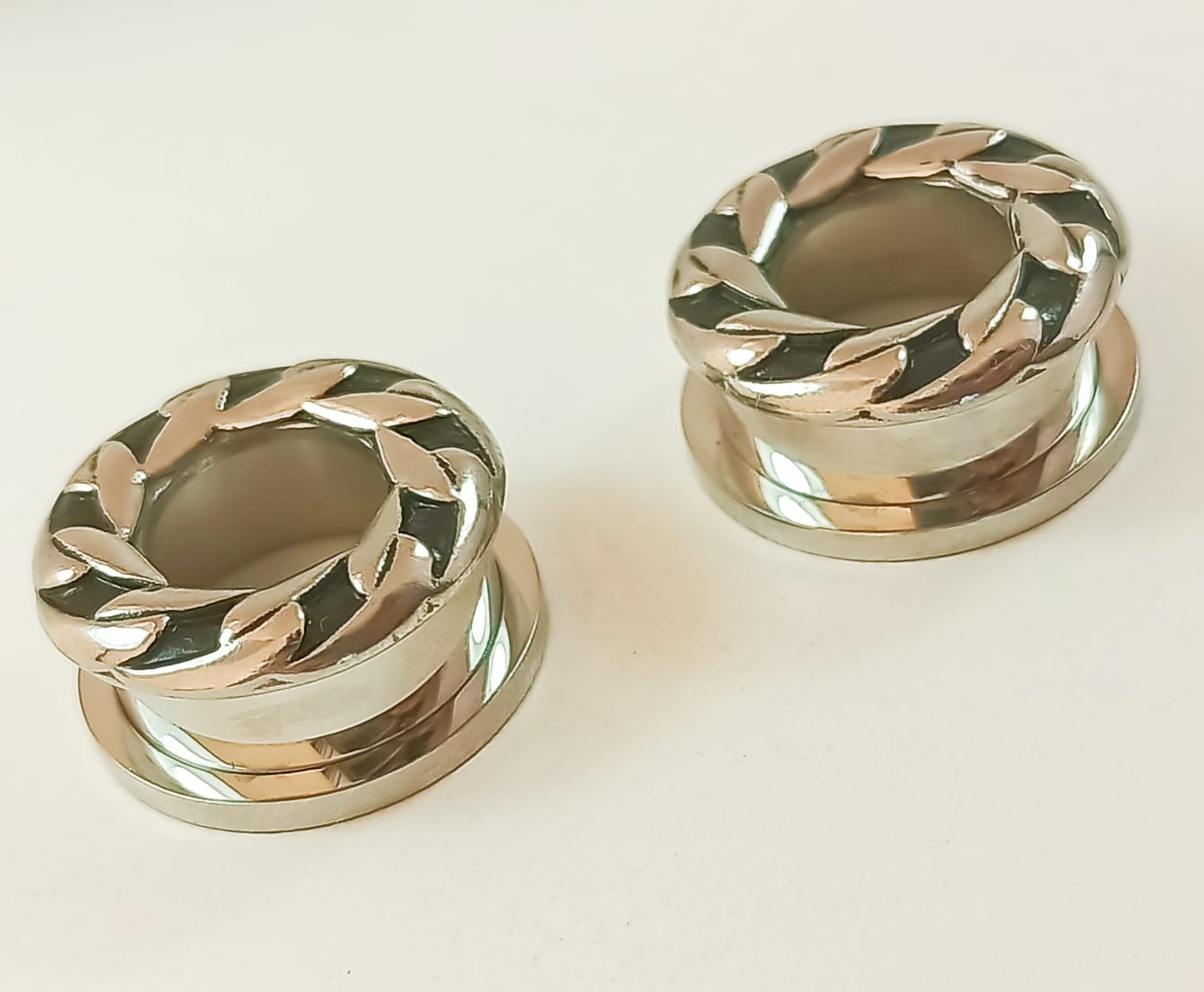 AROS EXPANSORES OREJA ESTIRADORES 18MM ACERO TUNEL PLUG PUNK - 1