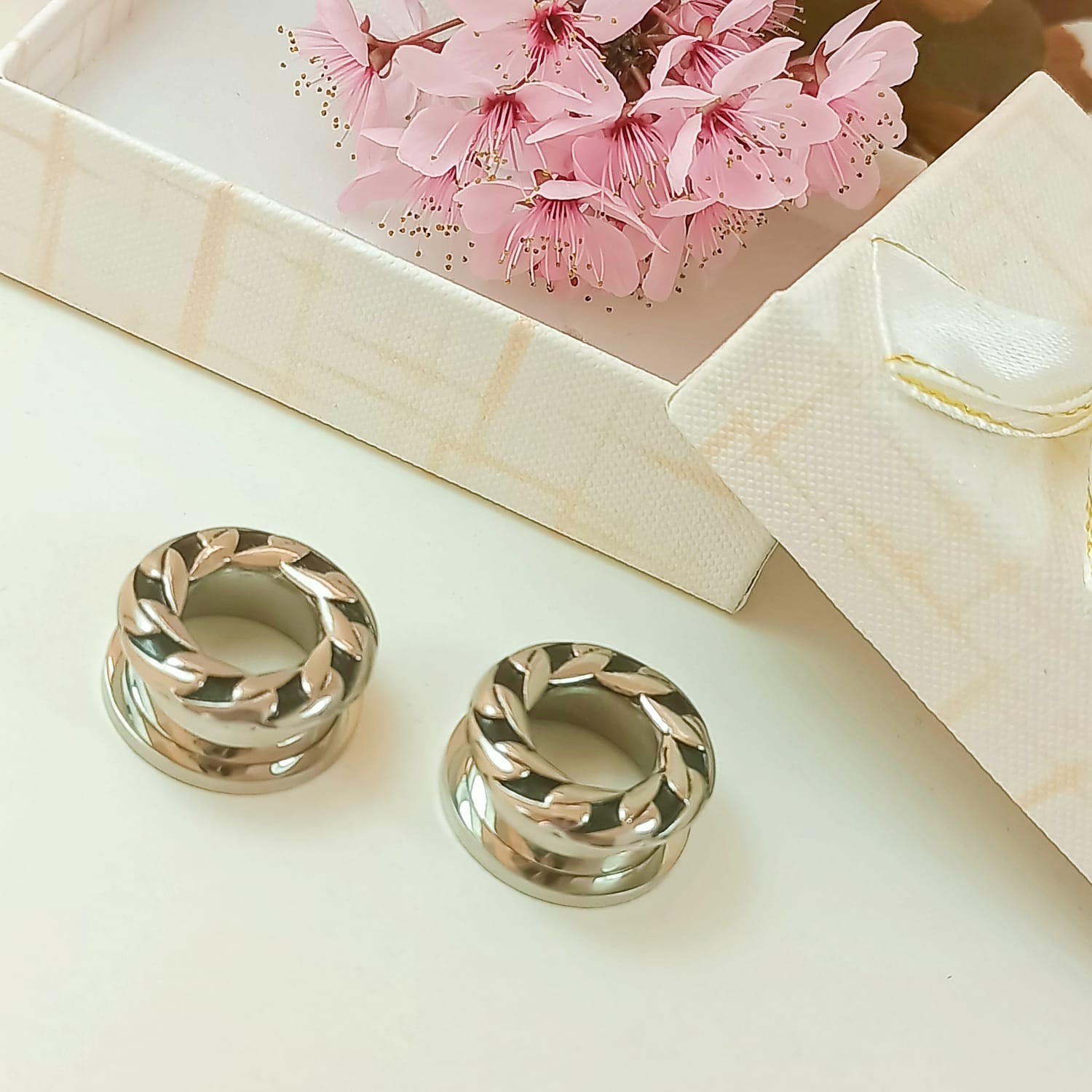 AROS EXPANSORES OREJA ESTIRADORES 18MM ACERO TUNEL PLUG PUNK - 2