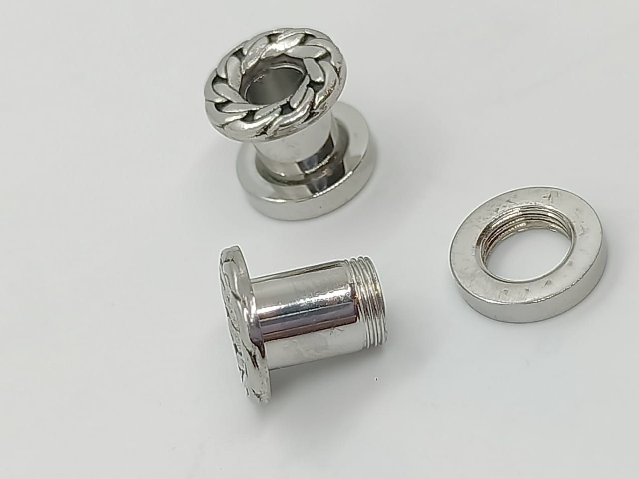 AROS EXPANSORES OREJA ESTIRADORES 18MM ACERO TUNEL PLUG PUNK - 3