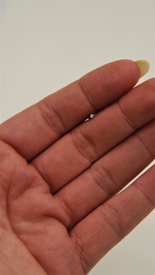 PIERCING TIPO S NOSTRIL 2MM TITANIO ASTM F136 CHAPADO EN ORO 18K - 2