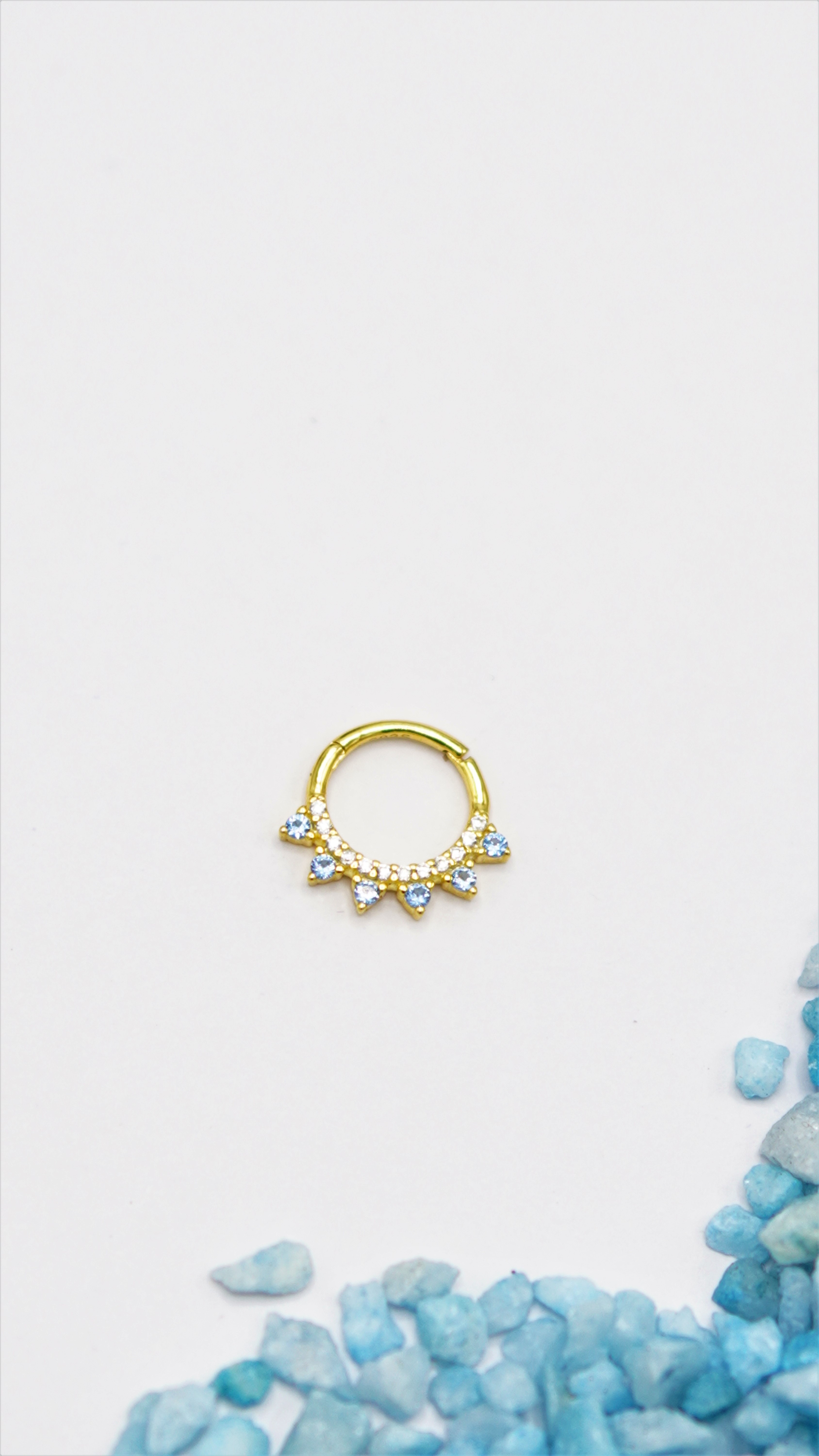 PIERCING SEPTUM LOVE WINTER PLATA FINA LEY S925 CHAPADA ORO - 3