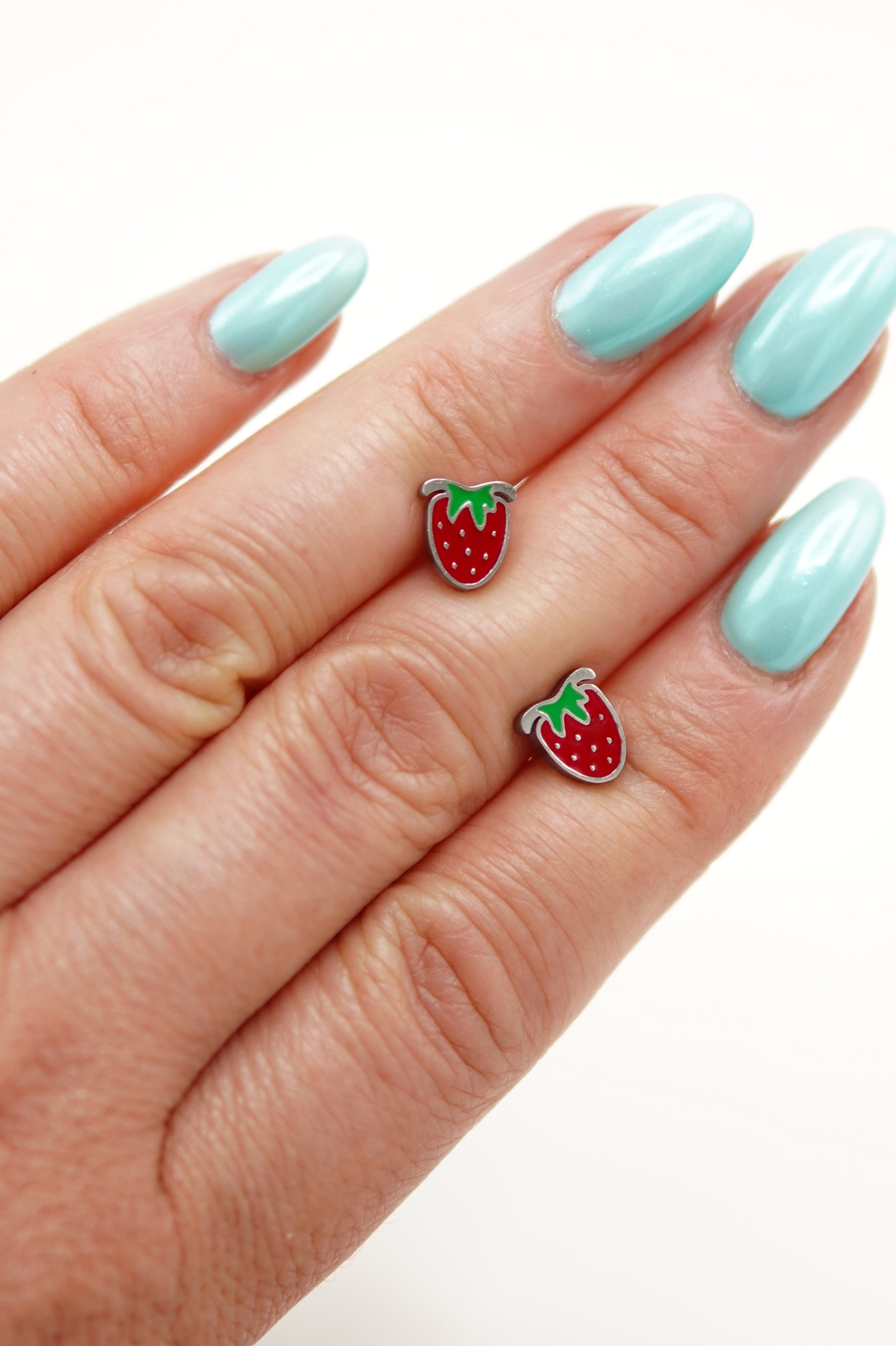 AROS DE SEGURIDAD FRUTILLA VERANIEGA NIÑA FRESA PLATEADOS - 2