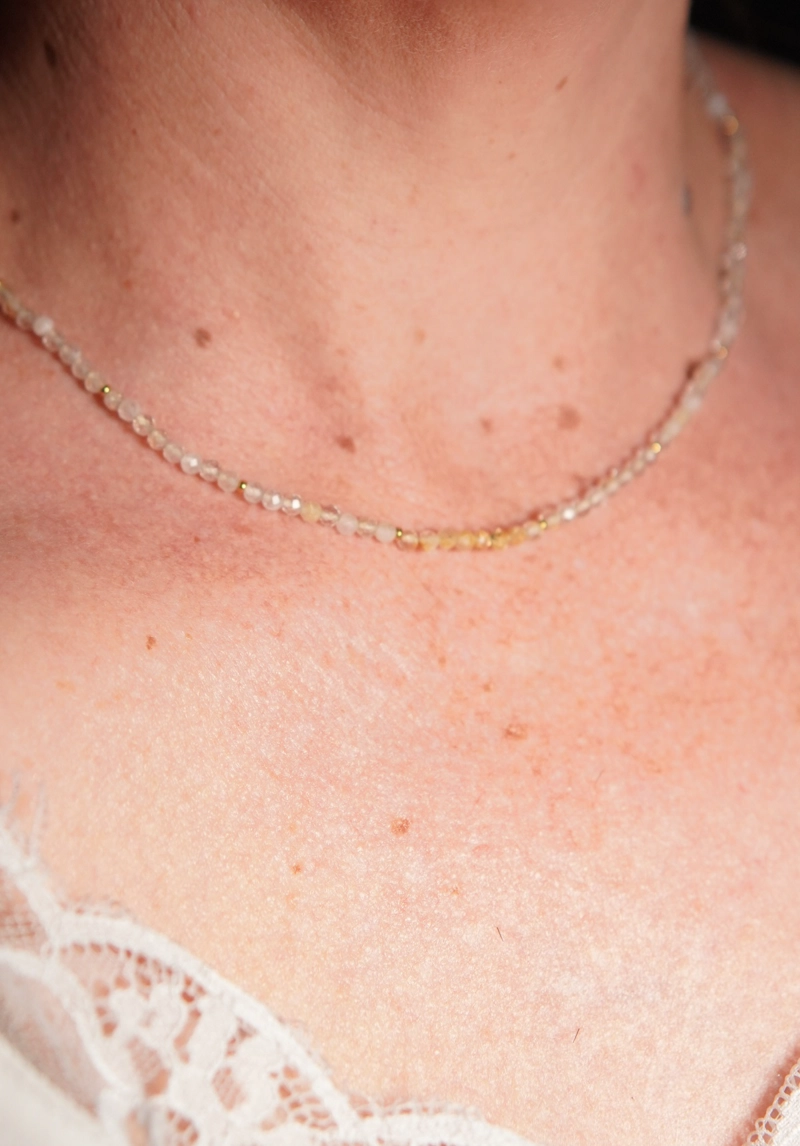 COLLAR GARGANTILLA CITRINO 4MM CHAPADO EN ORO 18K TERRANOVA - 2