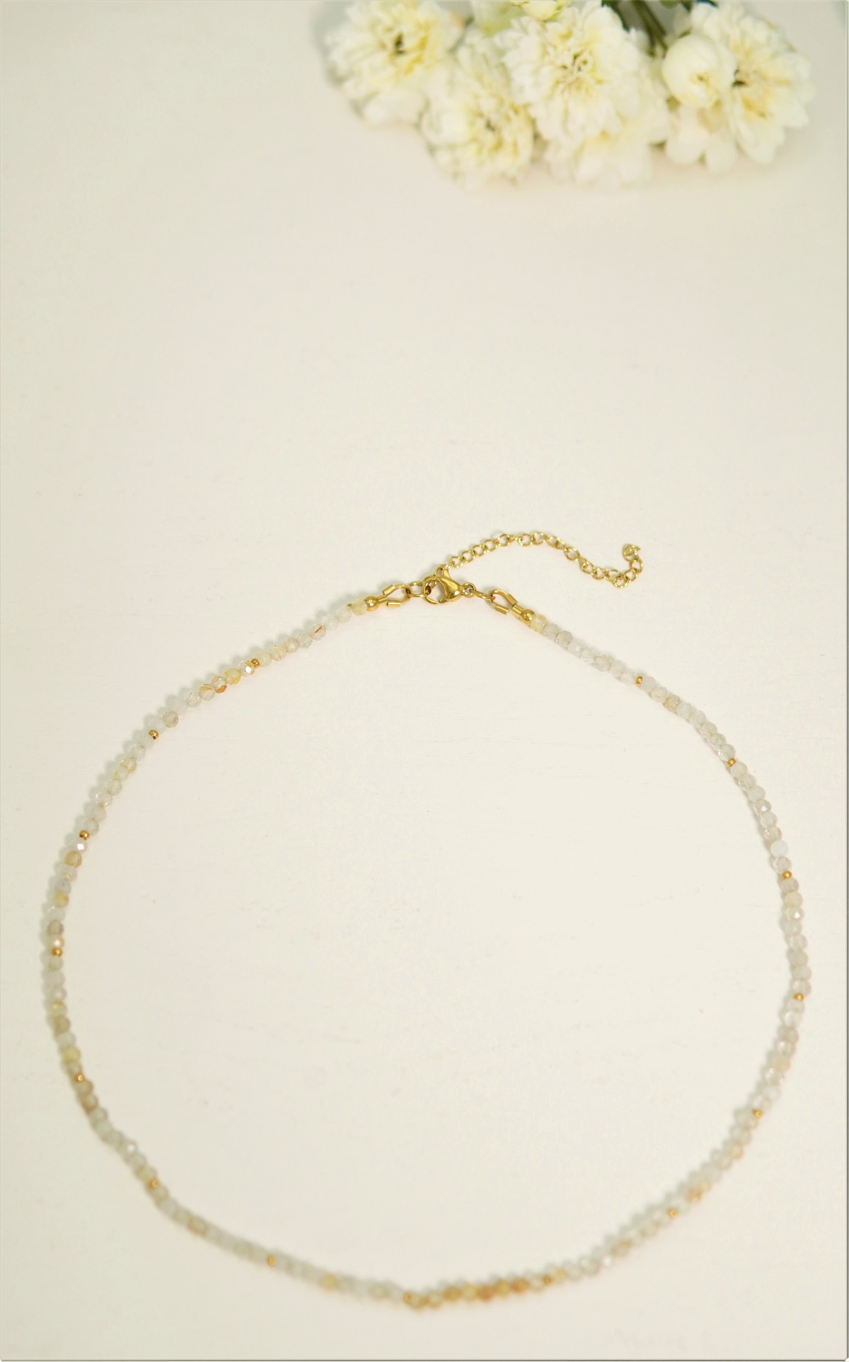 COLLAR GARGANTILLA CITRINO 4MM CHAPADO EN ORO 18K TERRANOVA - 4