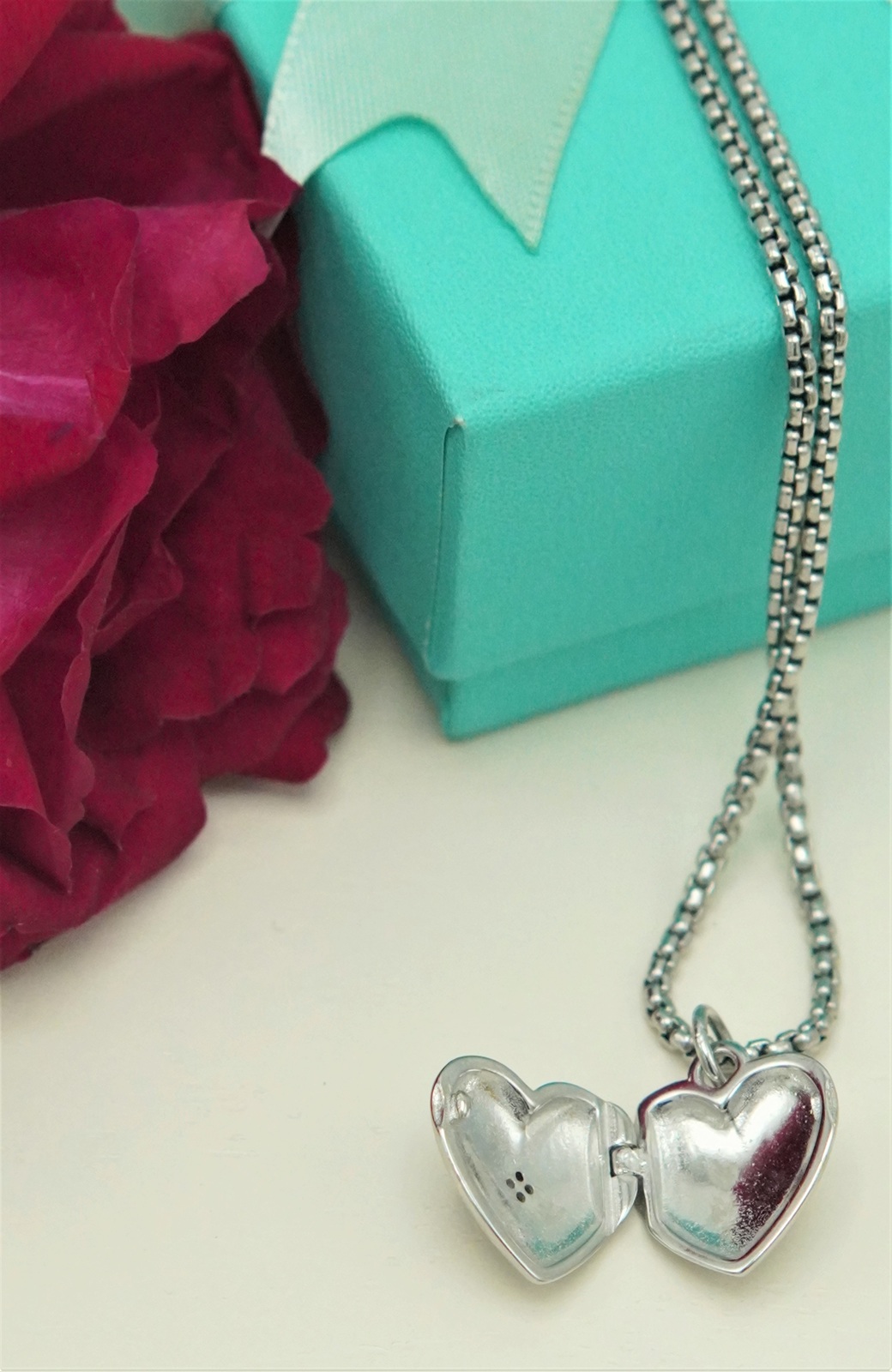 COLGANTE RELICARIO CORAZON ESTRELLA PLATA FINA 925 - 3