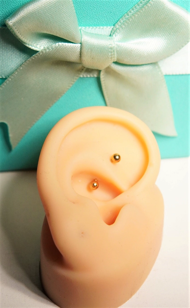 PIERCING ROOK SIENNA TITANIO 16G BARRA CURVA 8 MM - 2