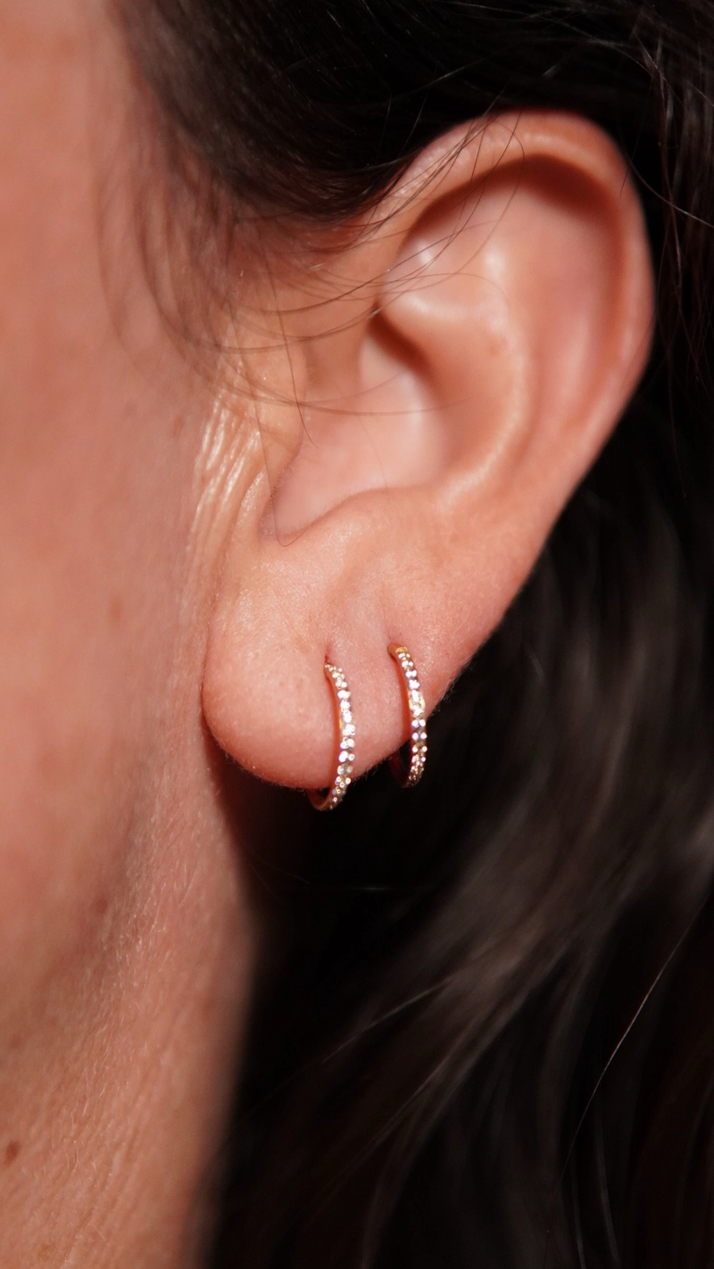 ARGOLLAS EMMA 10MM PIERCING 16G TITANIO ASTM F136 ZIRCON PVD - 2