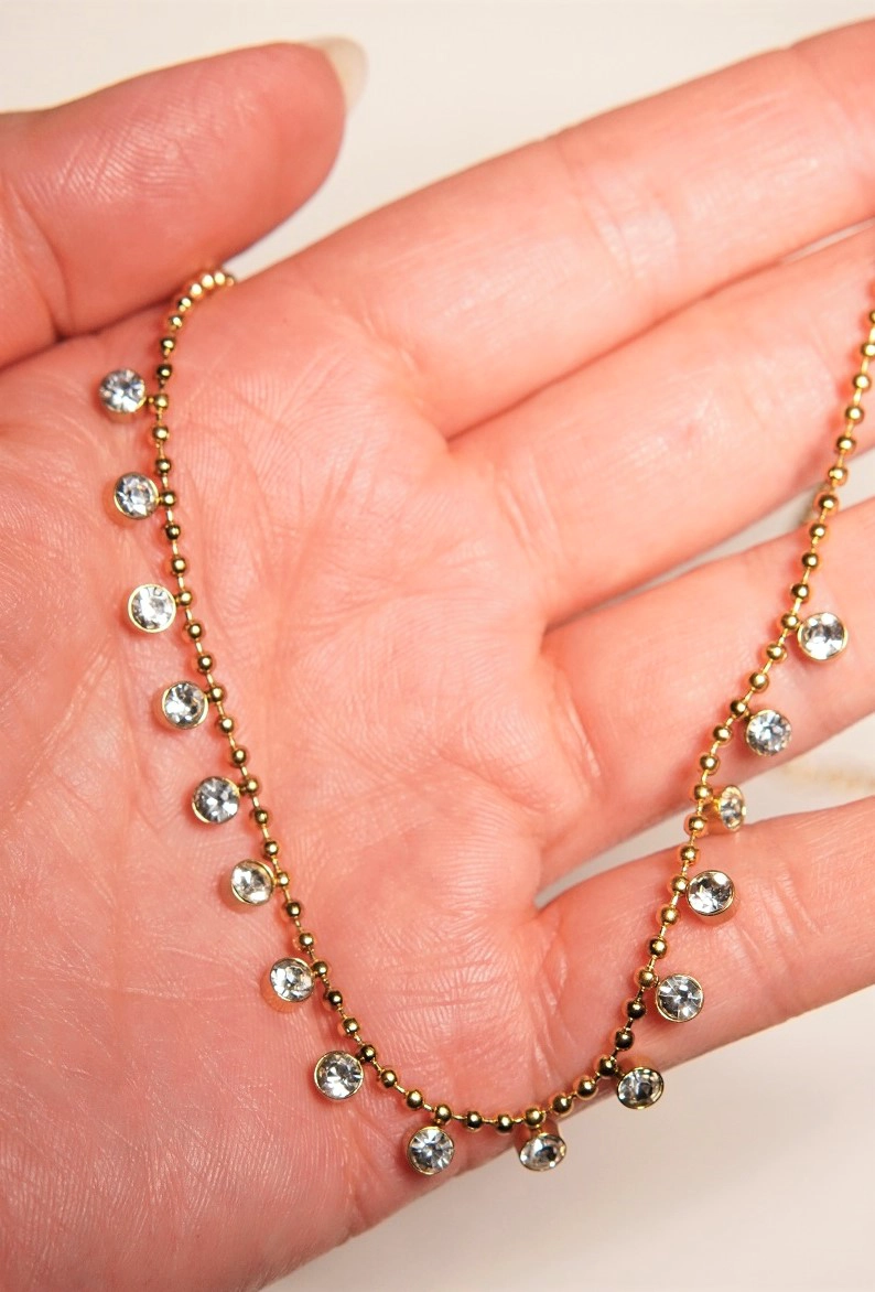 COLGANTE OLIVA CHAPADO EN ORO 18K ZIRCONIAS CUBICAS - 3
