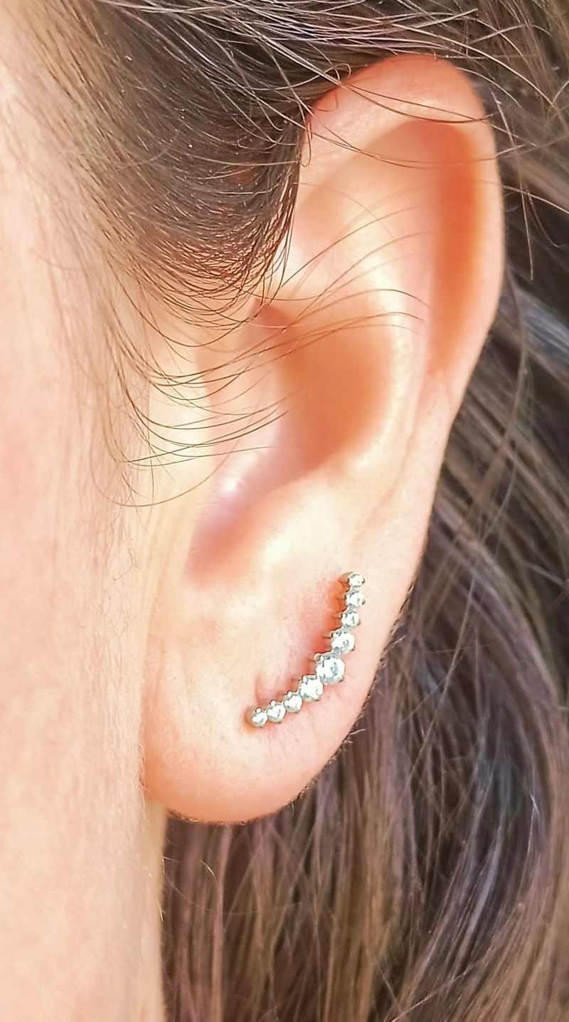 PIERCING LABRET LUCILLA ASTM F136 TITANIO ZIRCONIA 8MM - 2