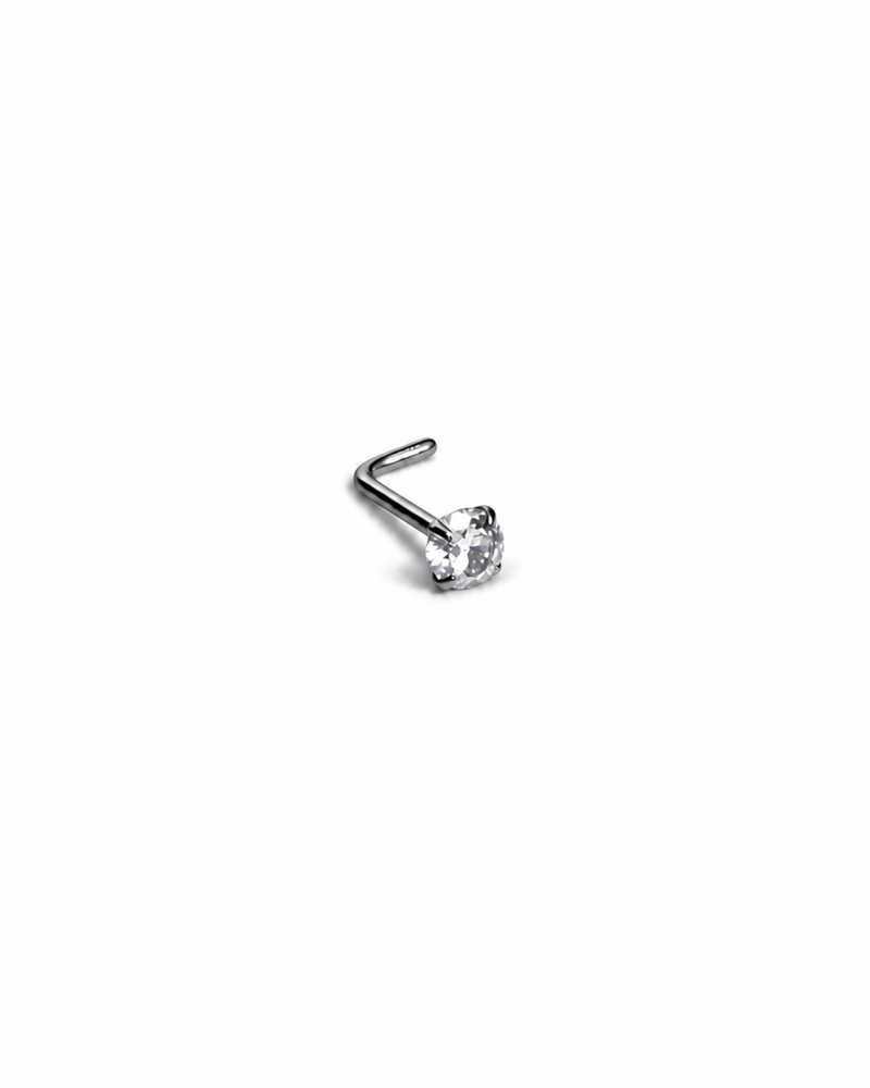 PIERCING NOSTRIL 20G TIPO L 3MM TITANIO ASTM F136 CESTA - 1