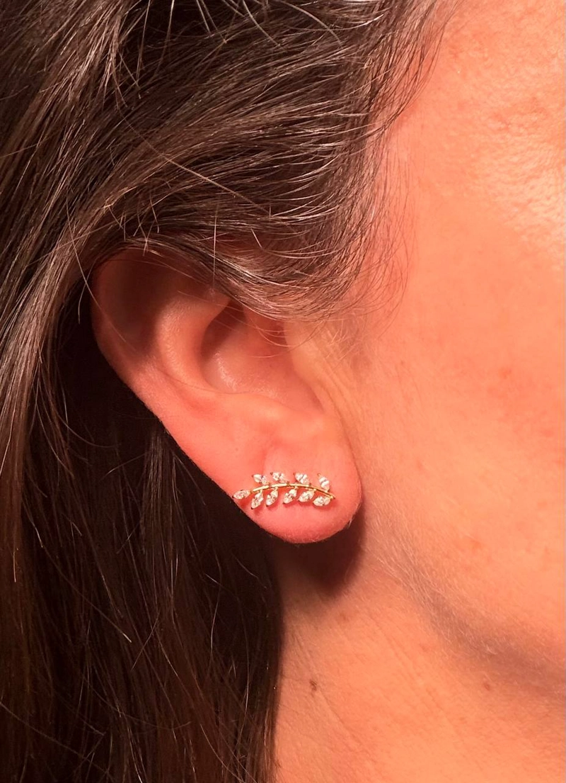 PIERCING HELENA LABRET 8MM 16G ZIRCONIAS TITANIO PVD - 2