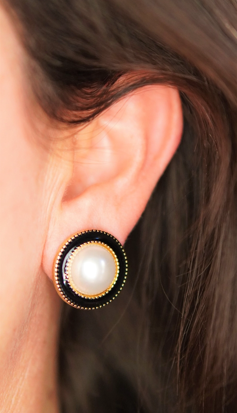 AROS DINASTIA CLIP SIN PERFORACION BAÑADO EN ORO 14K - 2