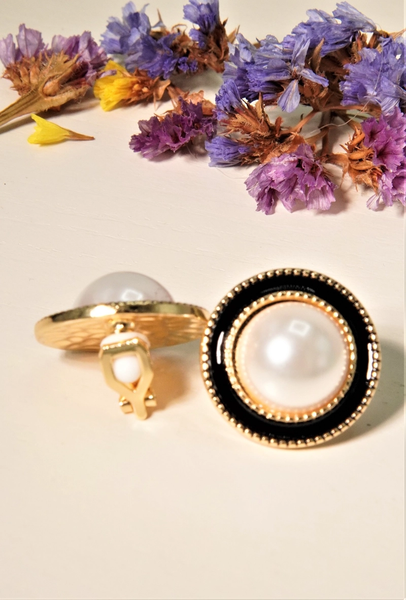 AROS DINASTIA CLIP SIN PERFORACION BAÑADO EN ORO 14K - 3
