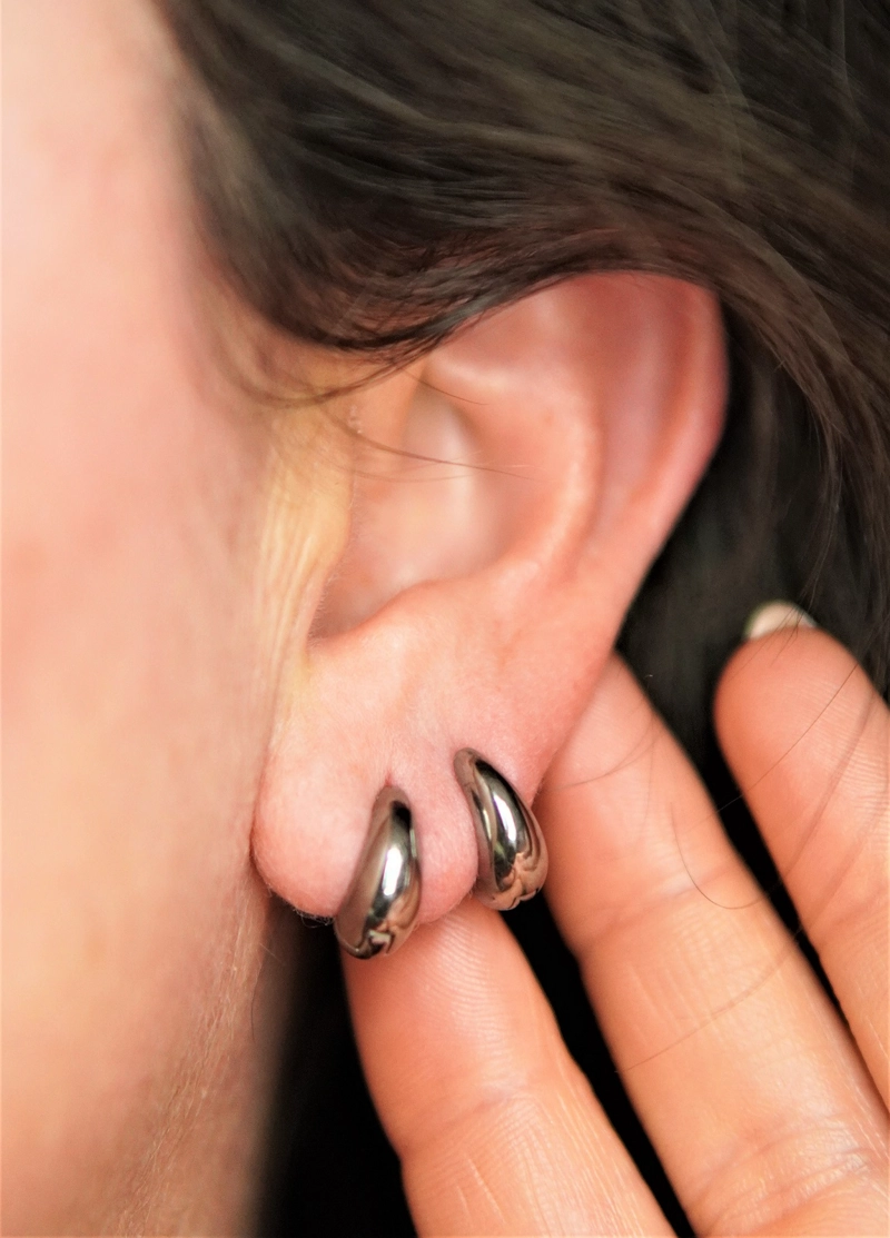 ARGOLLAS CAMILA CHUNKY 20G 8MM TITANIO ASTM F136 - 2