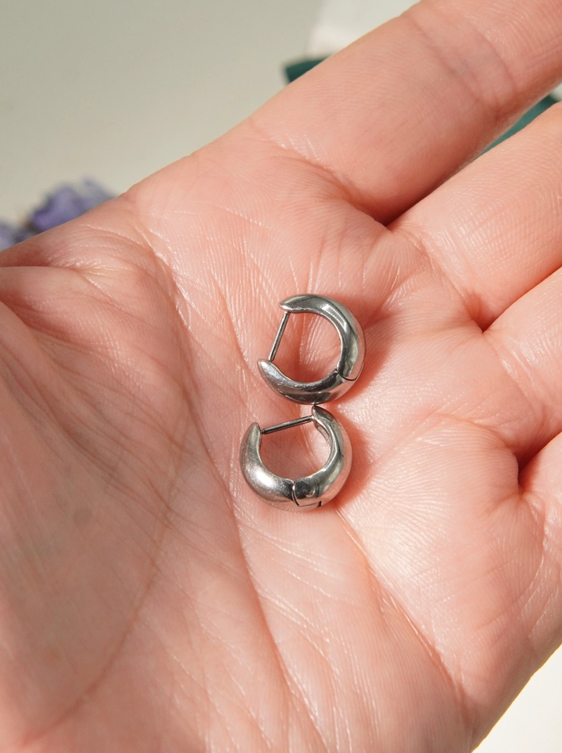 ARGOLLAS CAMILA CHUNKY 20G 8MM TITANIO ASTM F136 - 3