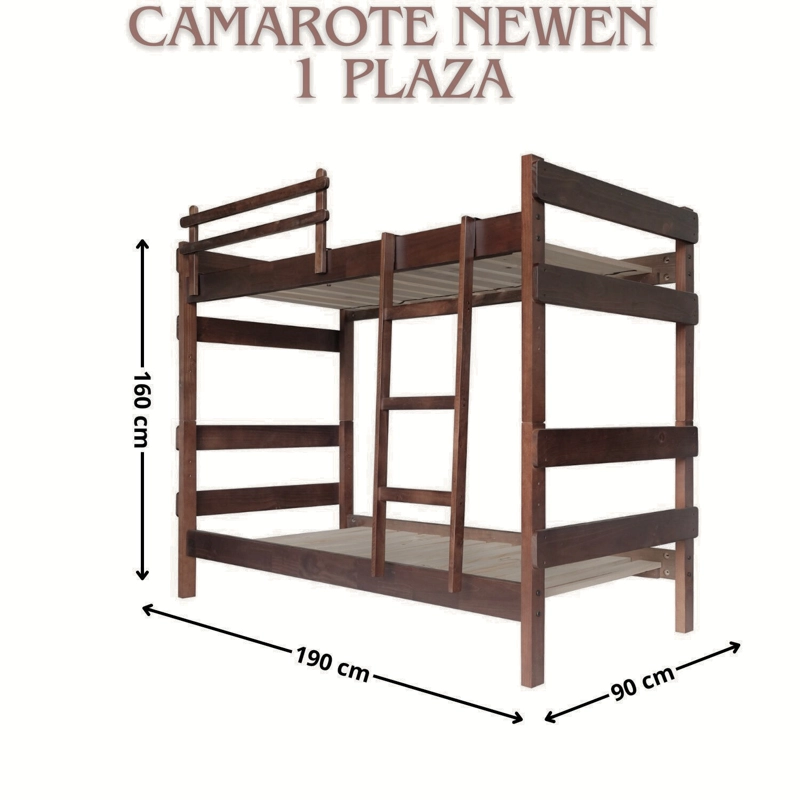 CAMAROTE ARAUCARIAS NEWEN GRESET DESMONTABLE 1 PLAZA CHOCOLATE - 2