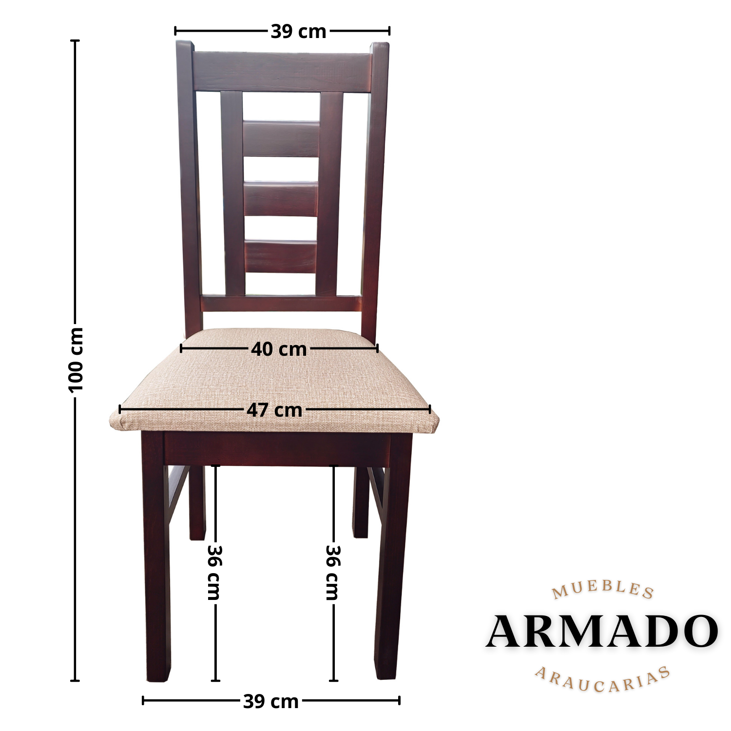 JUEGO DE COMEDOR NEW BARCELONA 6 SILLAS CHOCOLATE MESA RECTANGULAR - 6