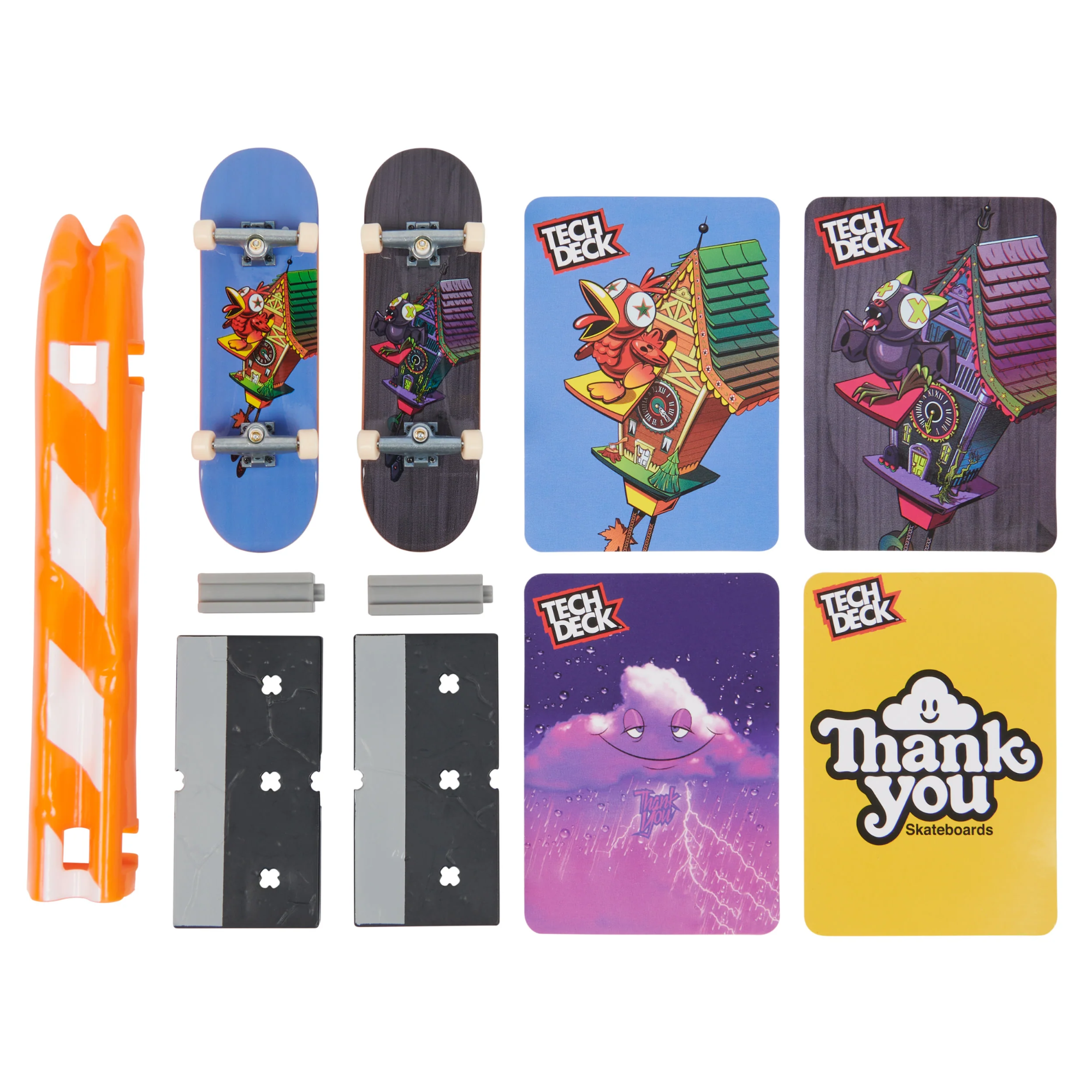 SET DE 2 SKATES TECH DECK MULTICOLOR CON ACCESORIOS . - 3