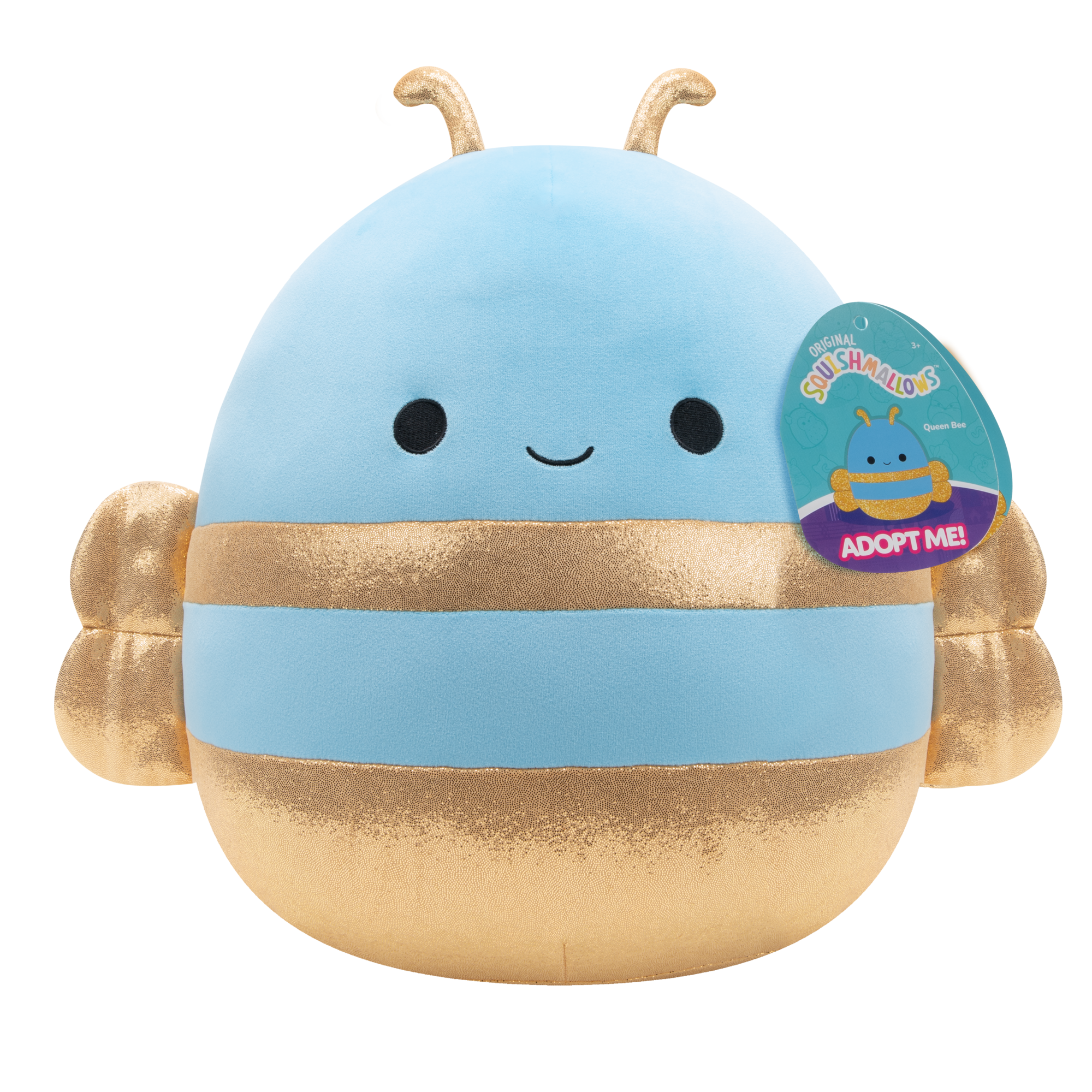 PELUCHE ROBLOX ABEJA REINA DORADA SQUISMALLOWS ADOPTME - 1