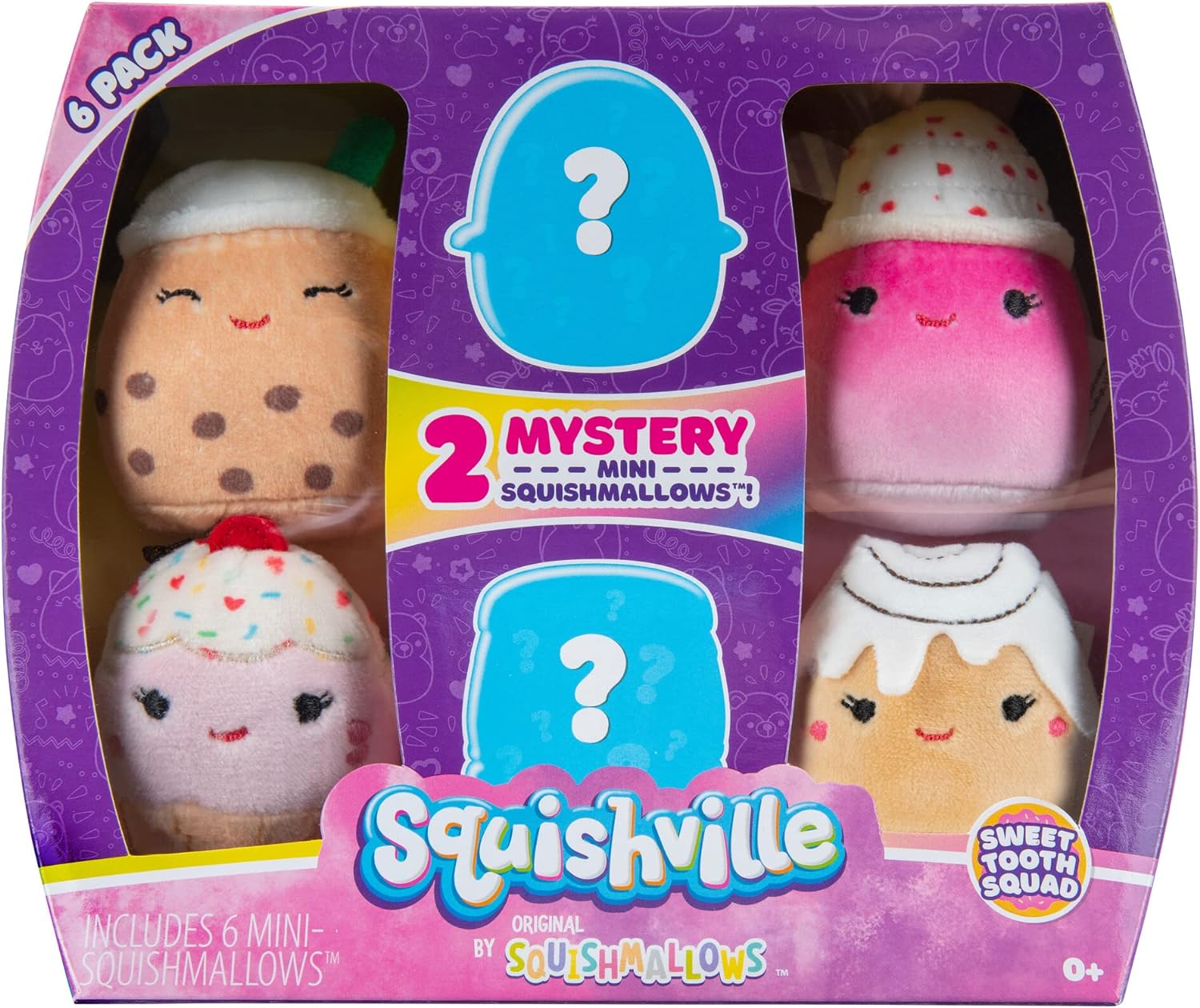 PELUCHE SQUISHMALLOWS PACK 6 5 CENTÍMETROS SQUISHVILLE - 1