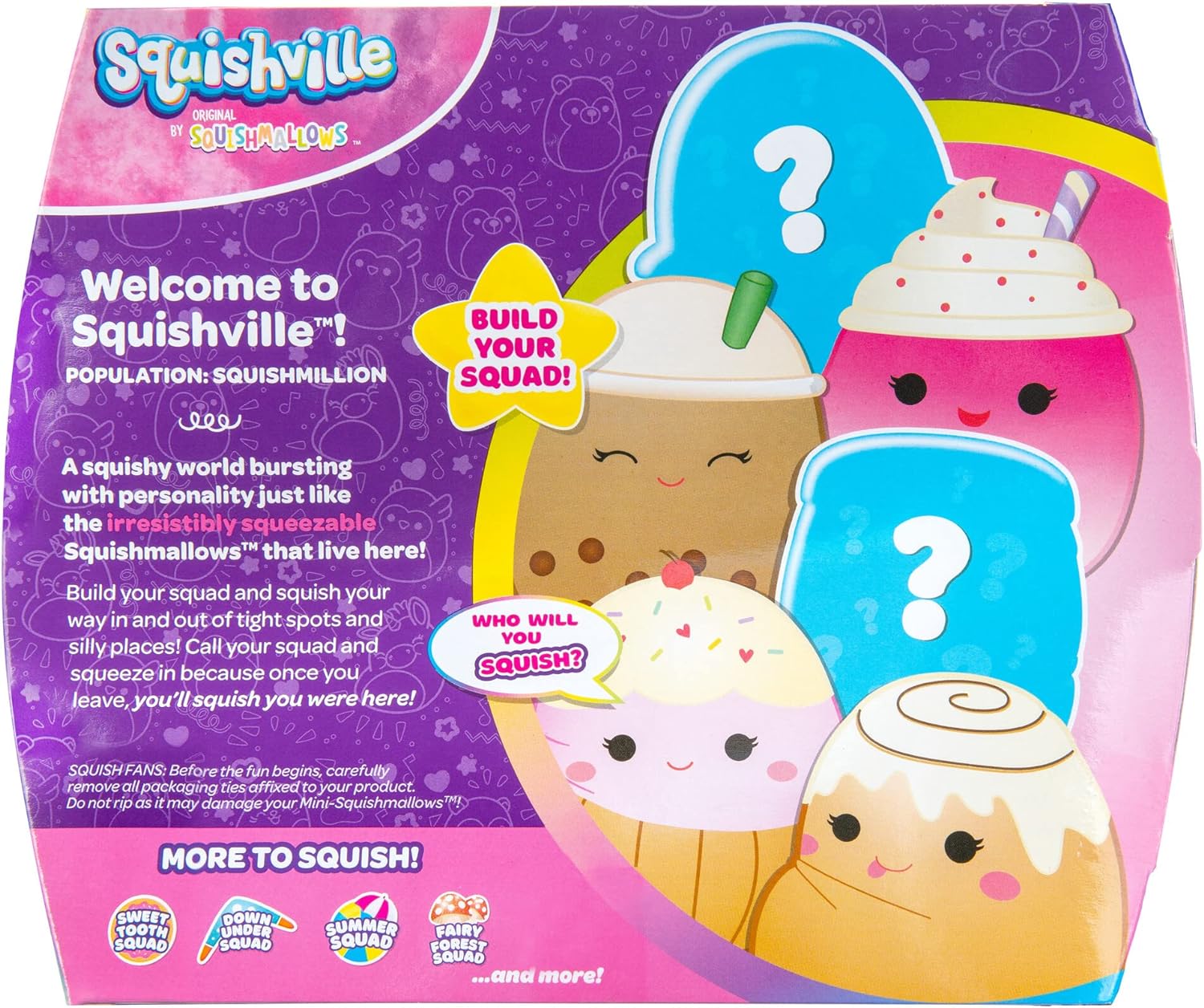 PELUCHE SQUISHMALLOWS PACK 6 5 CENTÍMETROS SQUISHVILLE - 3