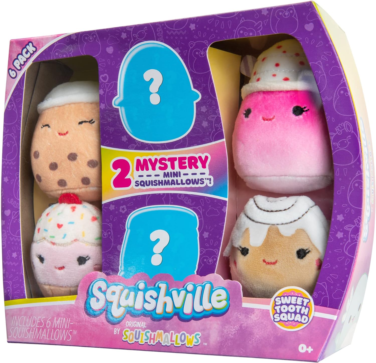 PELUCHE SQUISHMALLOWS PACK 6 5 CENTÍMETROS SQUISHVILLE - 4