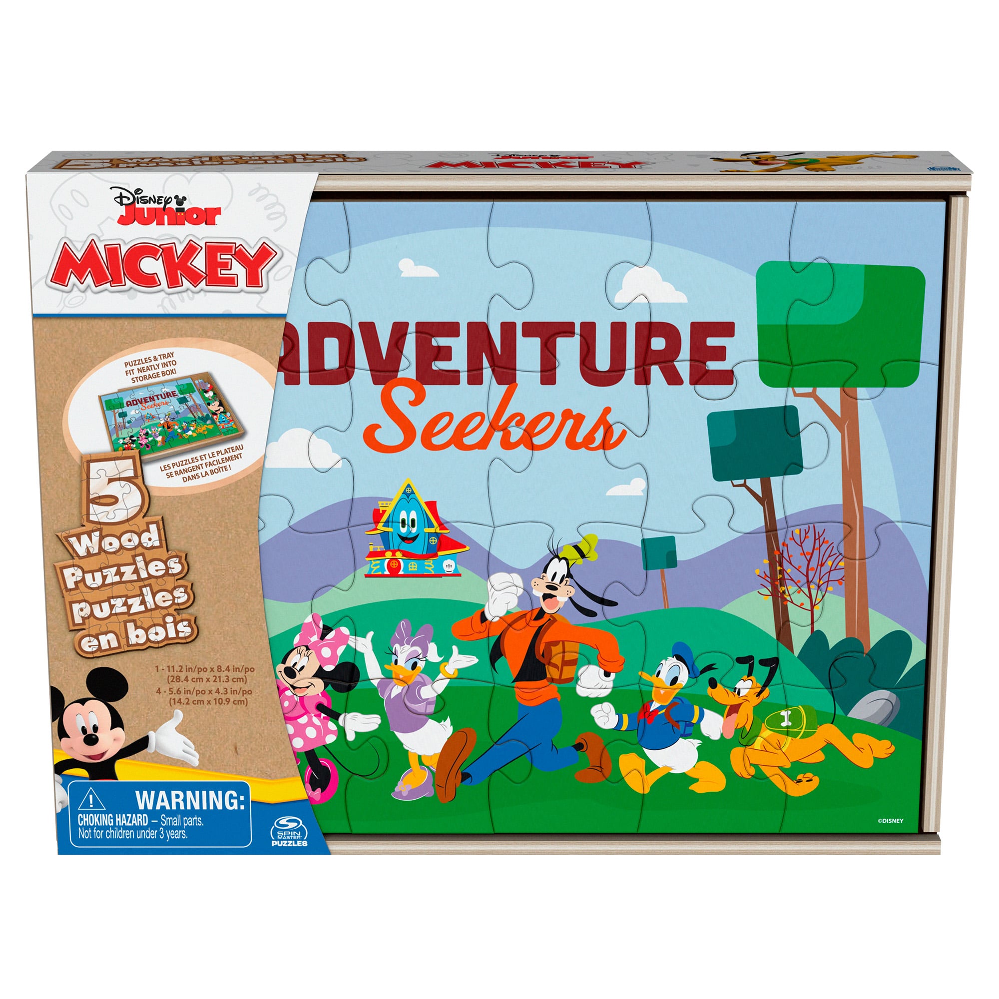 SET 5 PUZZLES DE MADERA DISNEY MULTICOLOR MICKEY MOUSE - 1