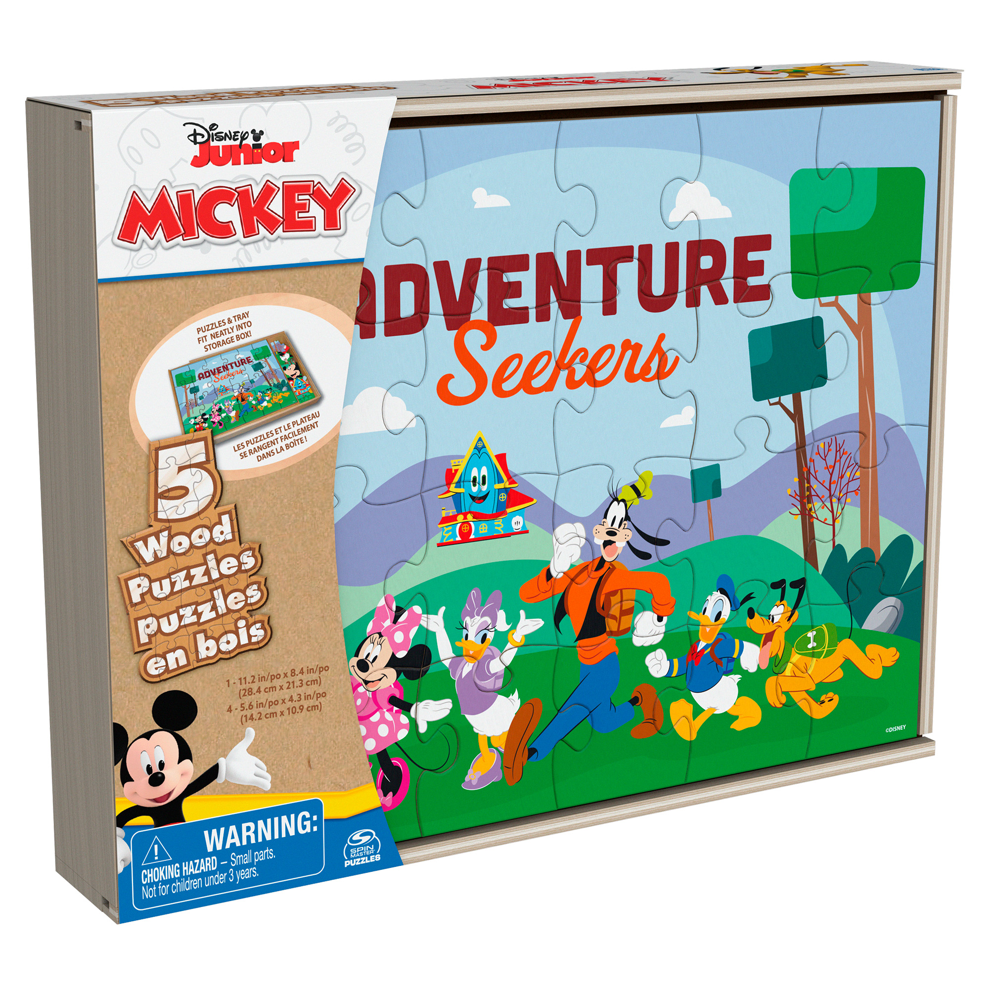 SET 5 PUZZLES DE MADERA DISNEY MULTICOLOR MICKEY MOUSE - 2