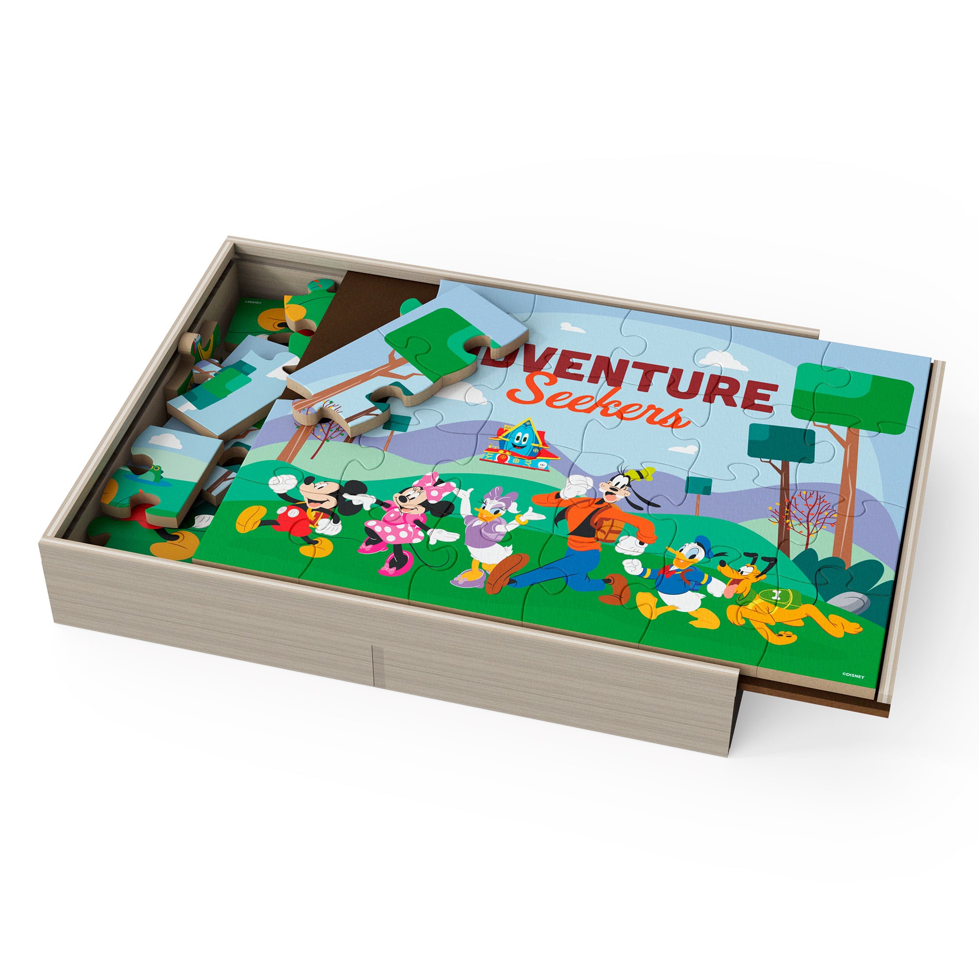 SET 5 PUZZLES DE MADERA DISNEY MULTICOLOR MICKEY MOUSE - 3