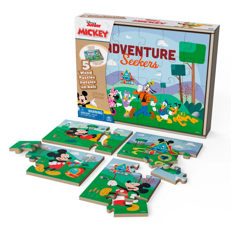 SET 5 PUZZLES DE MADERA DISNEY MULTICOLOR MICKEY MOUSE - 4