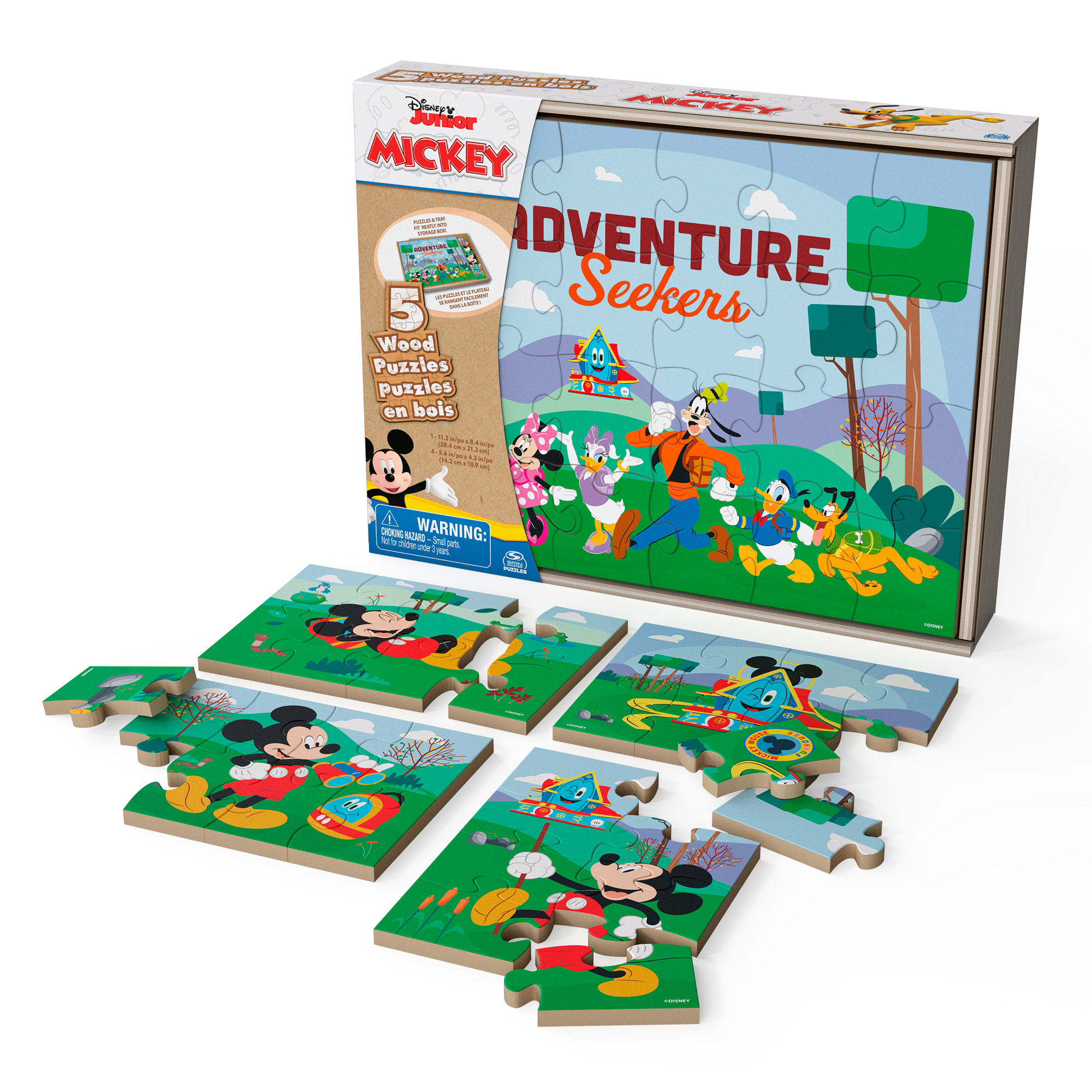 SET 5 PUZZLES DE MADERA DISNEY MULTICOLOR MICKEY MOUSE - 4