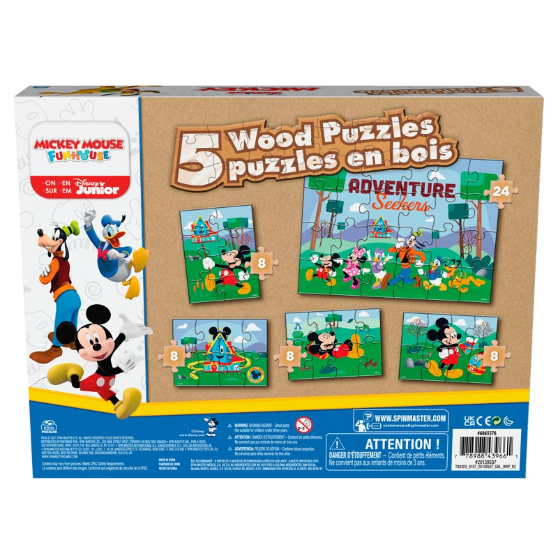 SET 5 PUZZLES DE MADERA DISNEY MULTICOLOR MICKEY MOUSE - 6