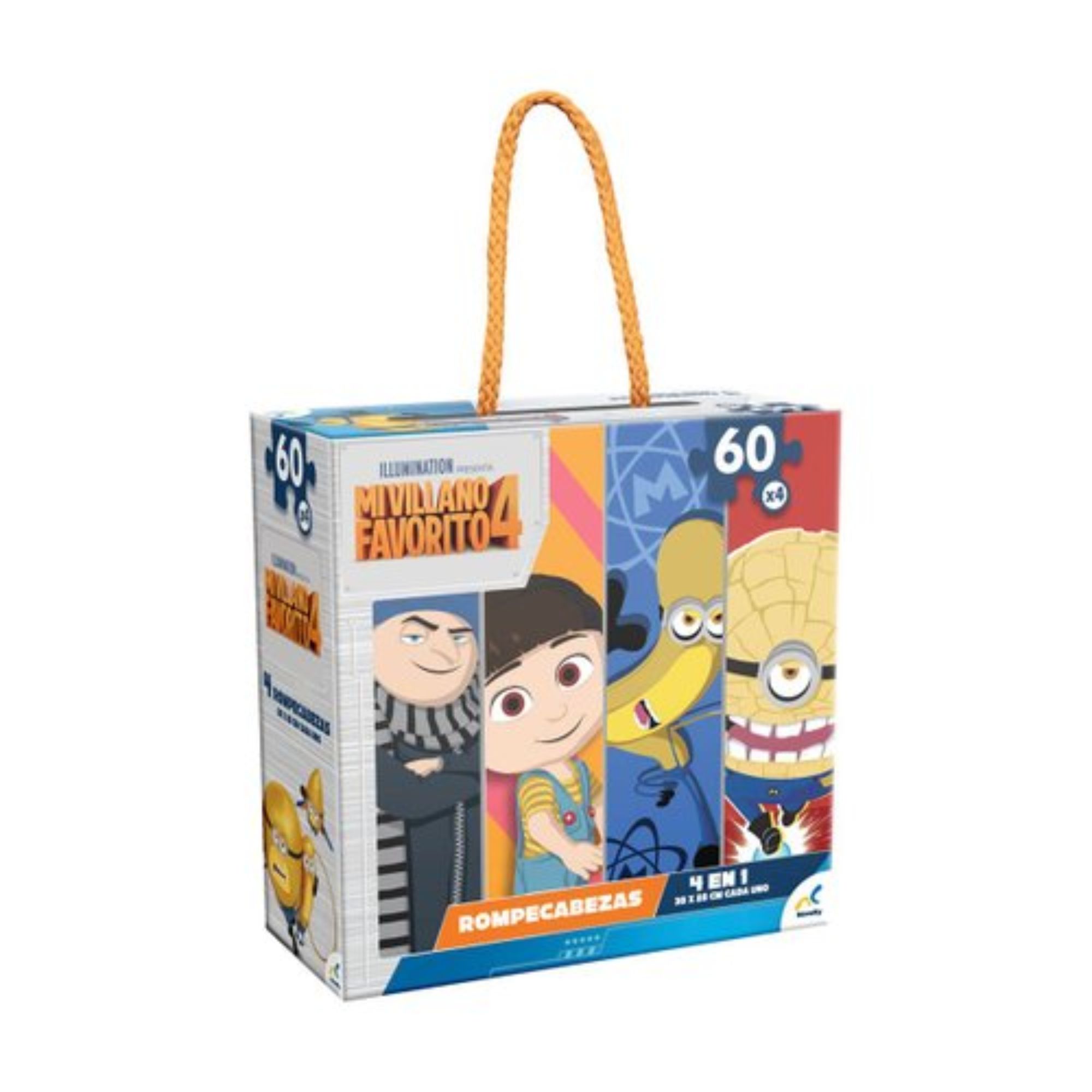 SET 4 PUZZLES DISNEY MULTICOLOR DE 60 PIEZAS MI VILLANO FAVORITO - 1