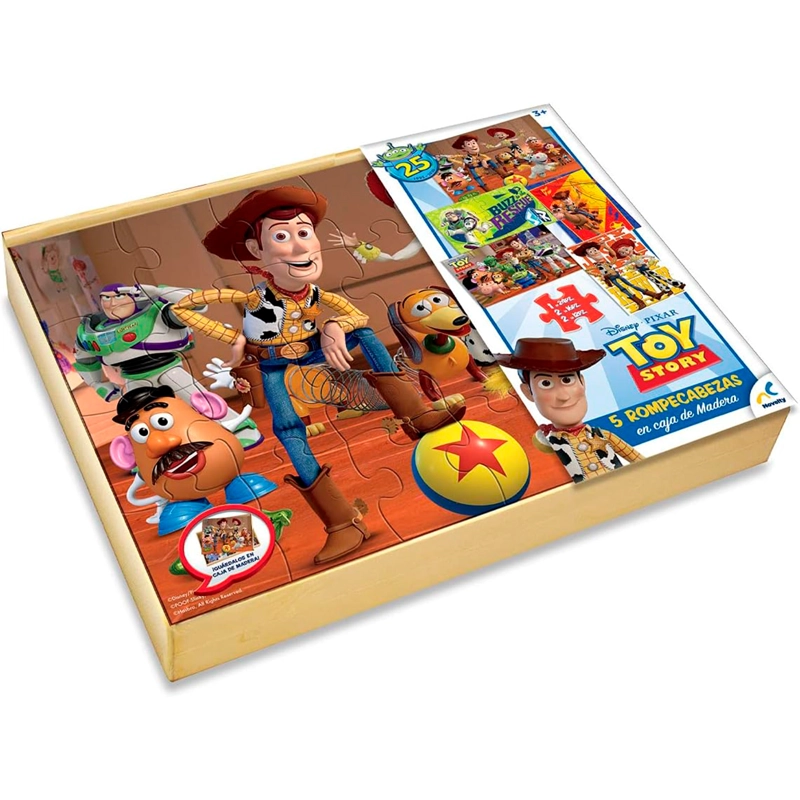SET DE 5 PUZZLES TOY STORY CAJA DE MADERA - 2