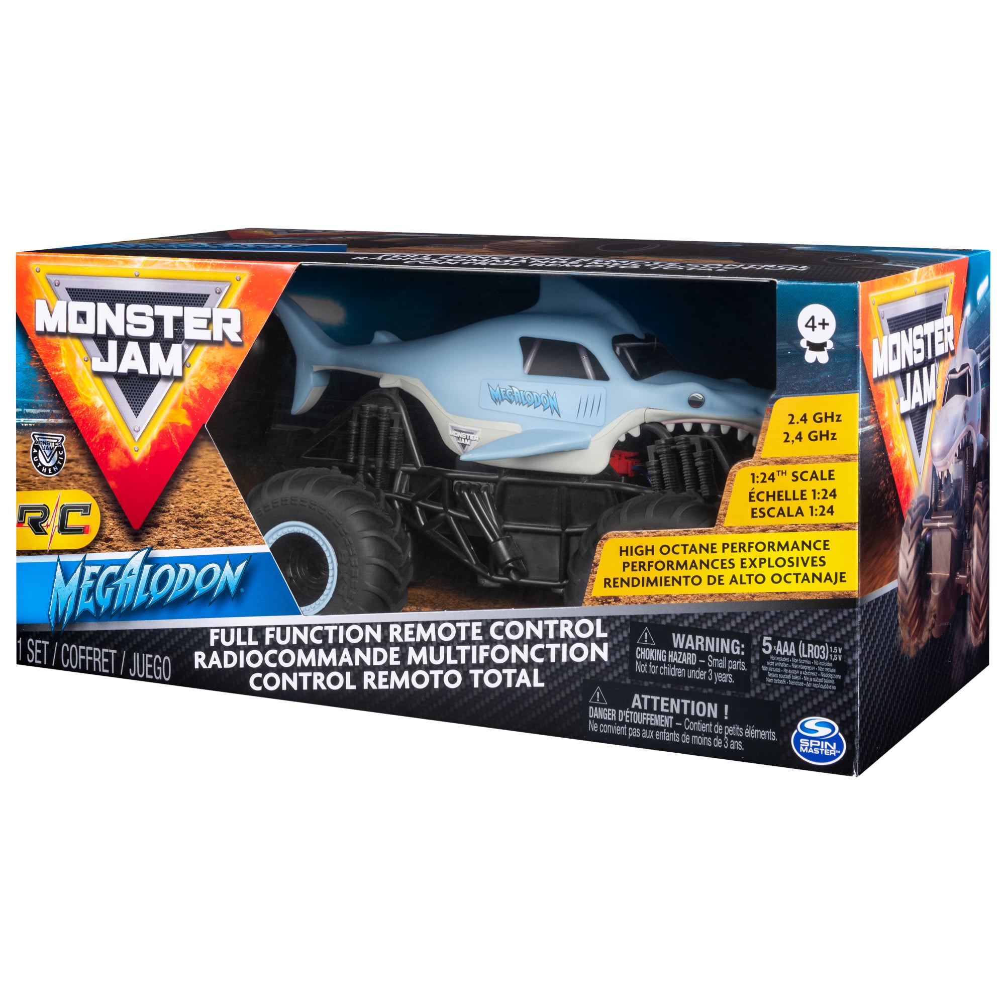 CAMIÓN A CONTROL REMOTO MONSTER JAM MULTICOLOR MEGALODON - 2